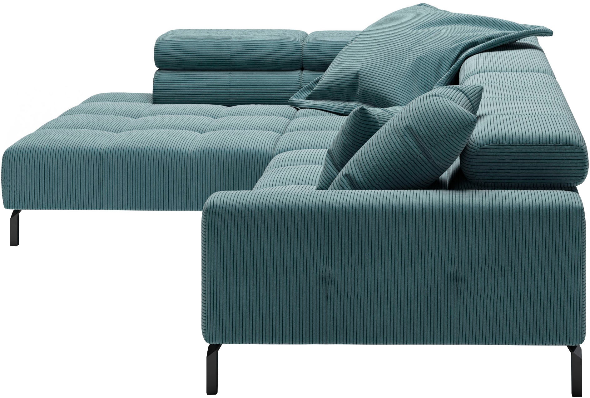Places of Style Ecksofa »Cleveland, L-Form, incl. Kopfteilverstellung, Breite 311 cm«, wahlweise elektrischer Sitzvorzug