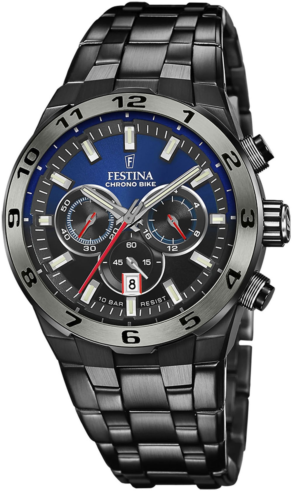 Festina Chronograph »Chrono Bike 2024«, (Set, 3 tlg., Uhr mit Wechselband und Werkzeug), Armbanduhr, Quarzuhr, Herrenuhr, Stoppfunktion, Special Edition