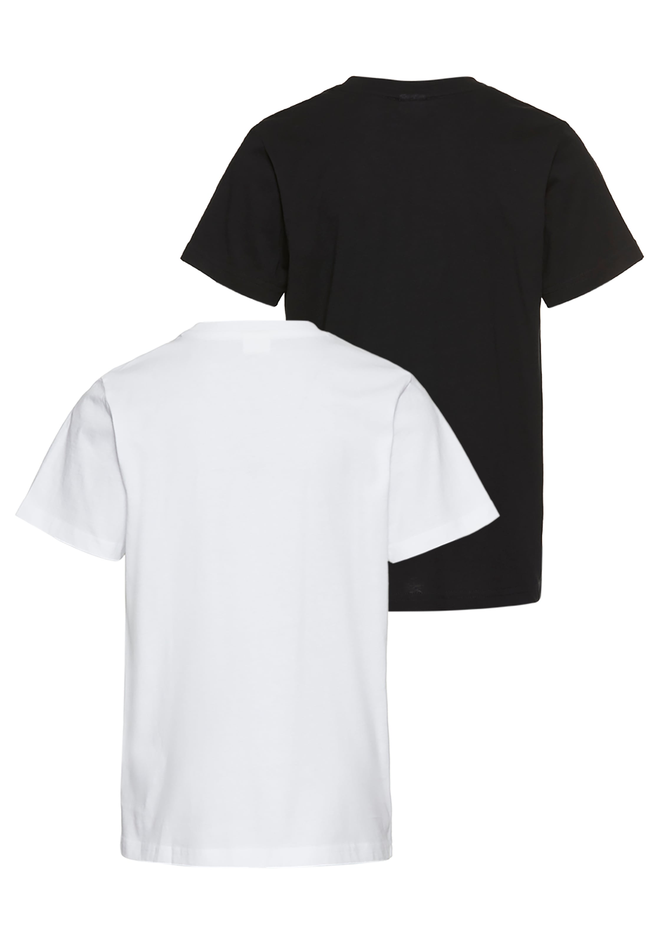 KangaROOS T-Shirt »2er Pack T-Shirts mit kleiner Stickerei«, (Packung, 2 tlg.), 2 T-Shirts mit Stickerei