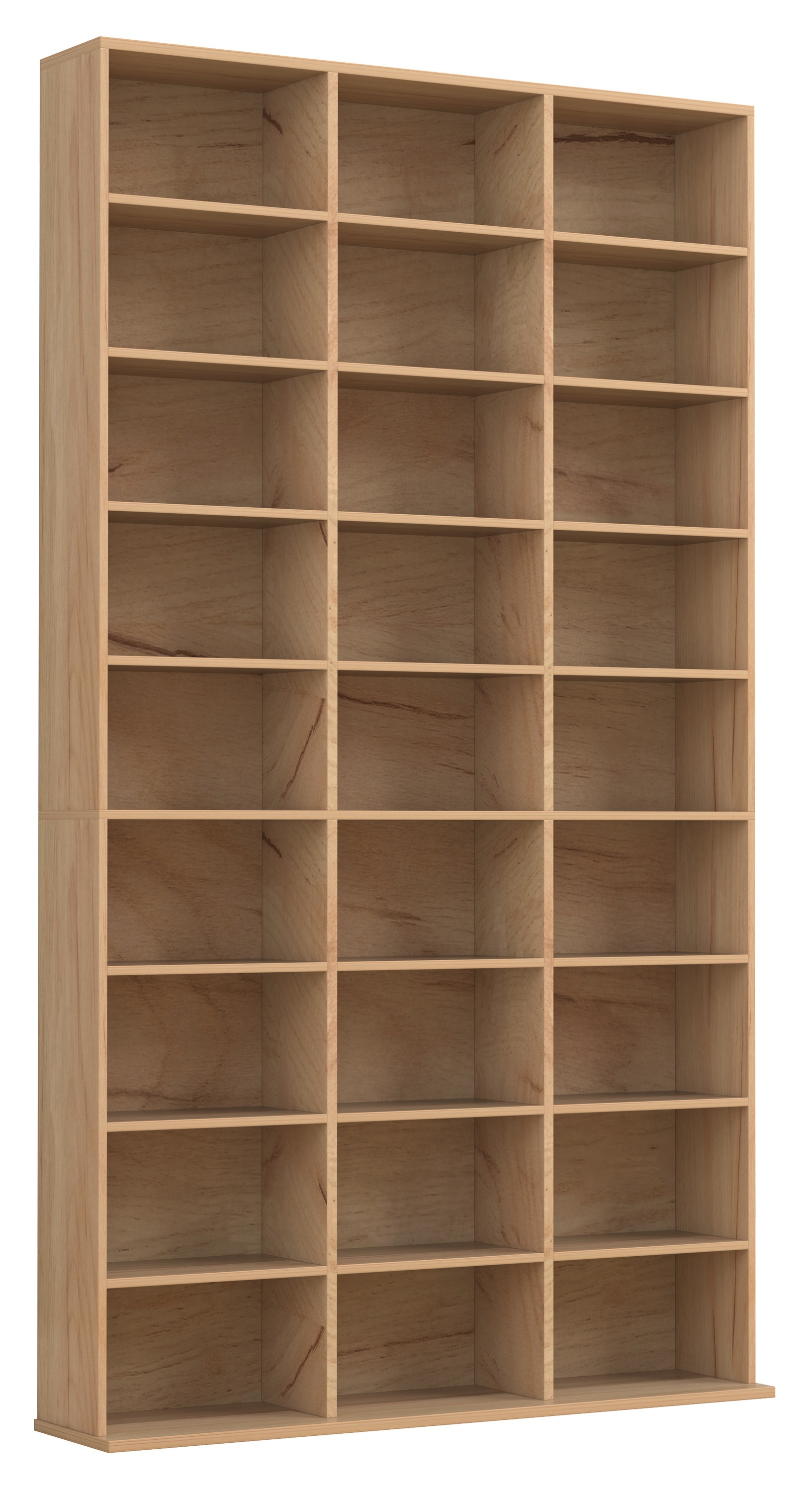 VCM Standregal »VCM Holzregal stehend | platzsparender CD-Schrank für 1080 CDs oder 504 DVDs | Maße: H. 181 x B. 102 x T. 23 cm | Elegantes DVD Regal stehend | Blu-Ray Regal | CD Regal Megosa XL«
