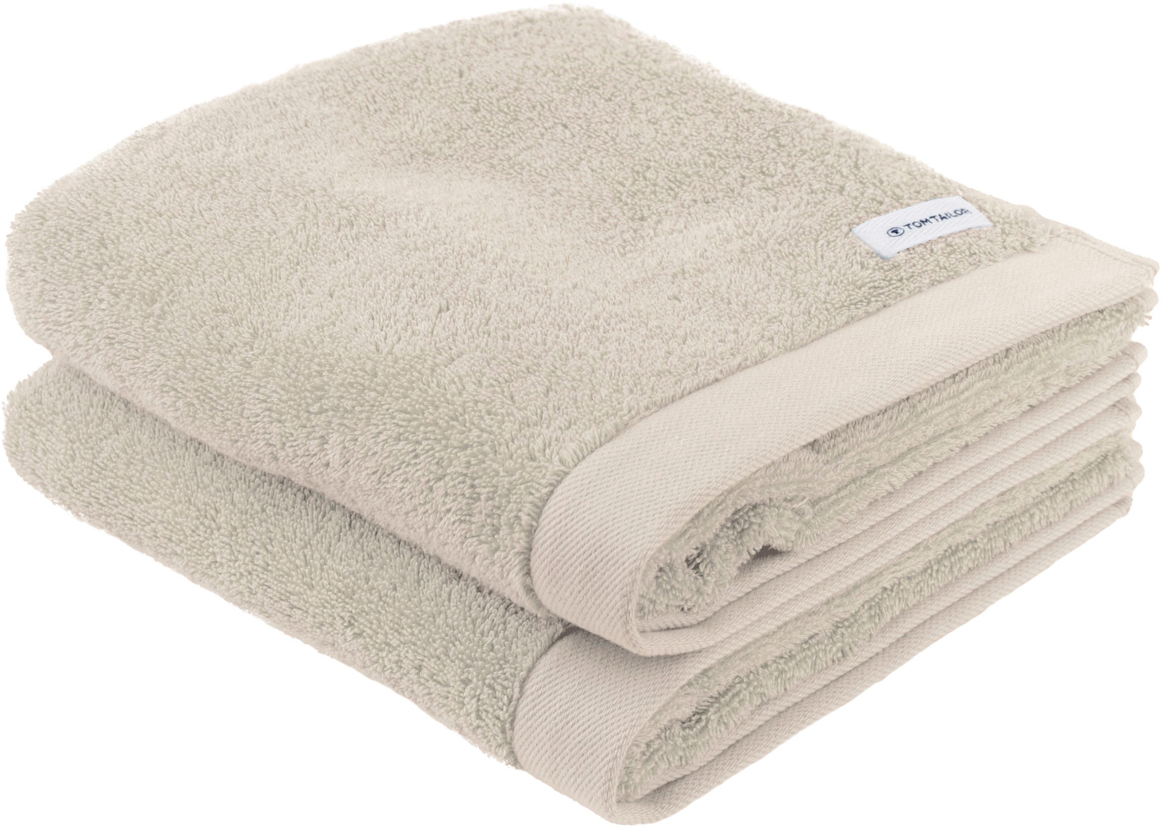 Handtuch TOM TAILOR HOME, B:50cm L:100cm, beige, Frottier, Frottier, Handtücher, "COLOR BATH", 100% Baumwolle, 50x100 cm, uni, große Farbauswahl