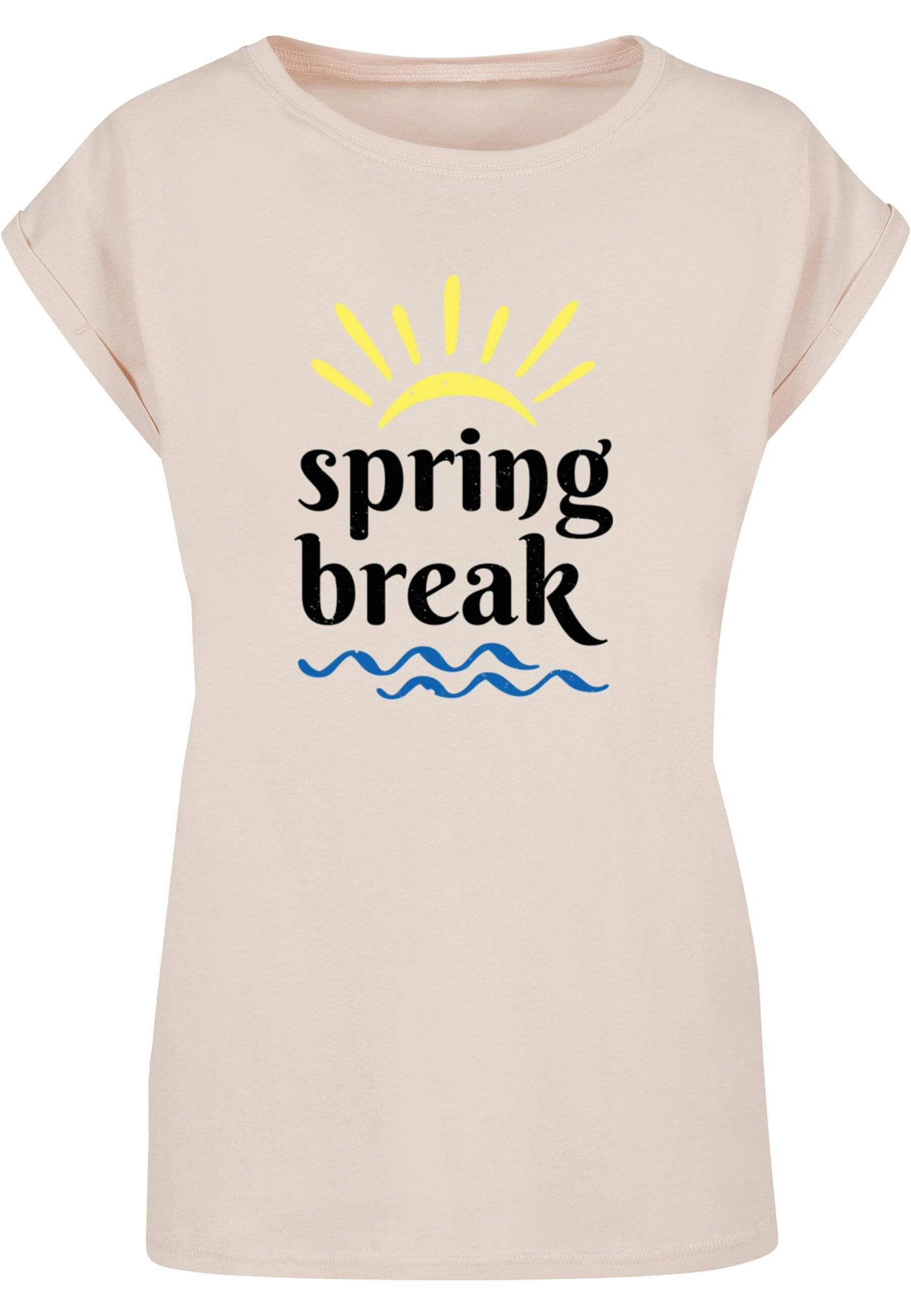 Merchcode T-Shirt "Merchcode Damen Ladies Spring break - Extended Shoulder günstig online kaufen