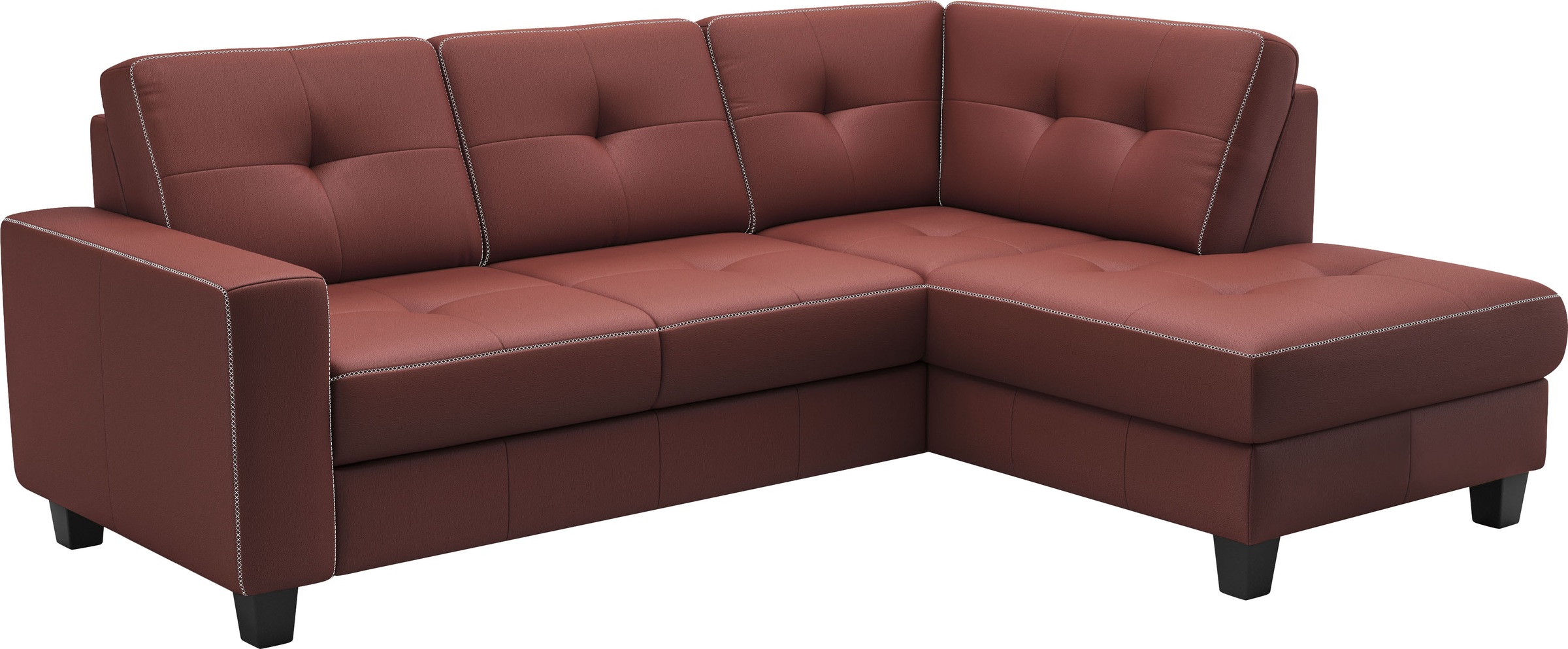 Places of Style Ecksofa »Varese«, wahlweise mit Bettfunktion und Bettkasten