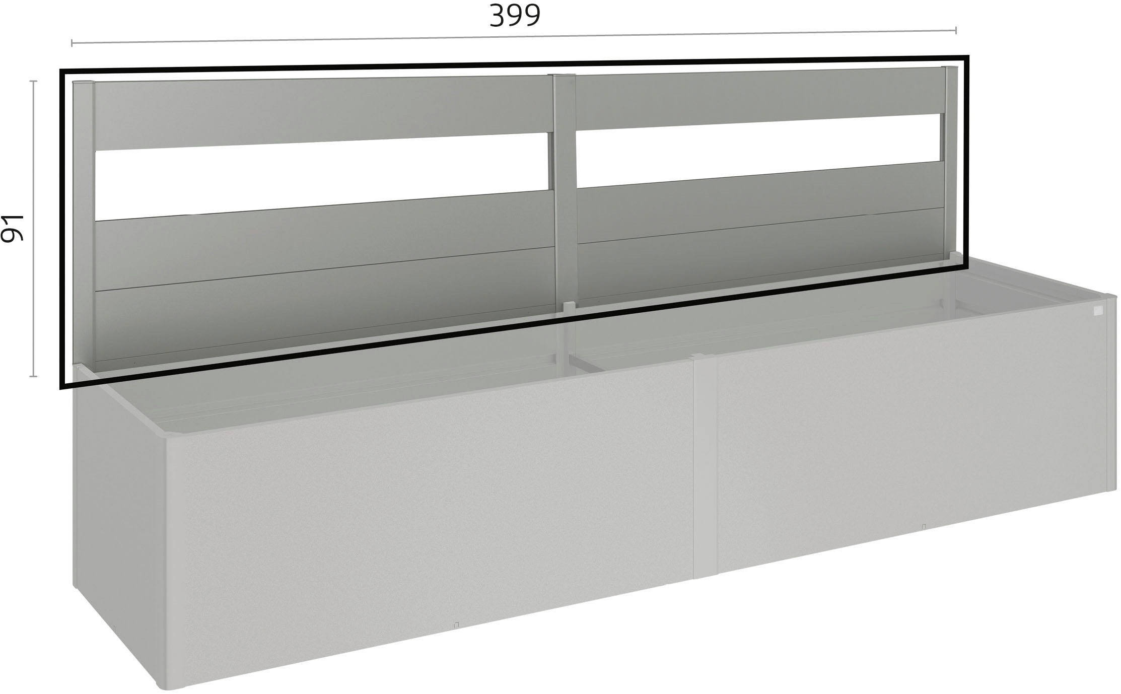 Biohort Sichtschutzelement »mit Acrylglas für Hochbeet 4x1«, aus Stahl