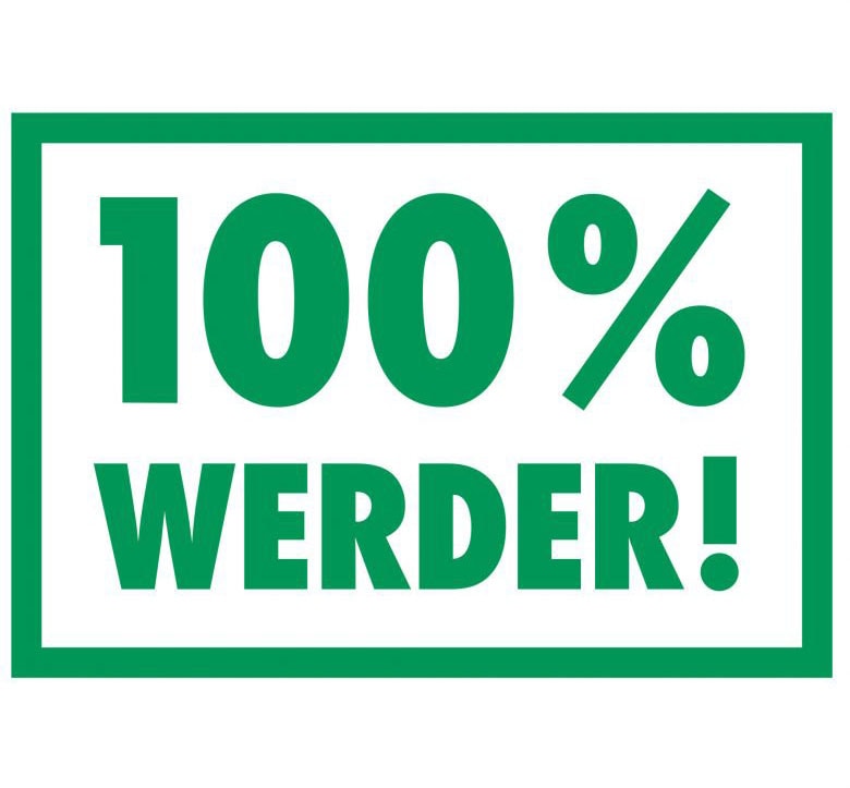 Wandtattoo »Werder Bremen 100%«, (1 St.), selbstklebend, entfernbar