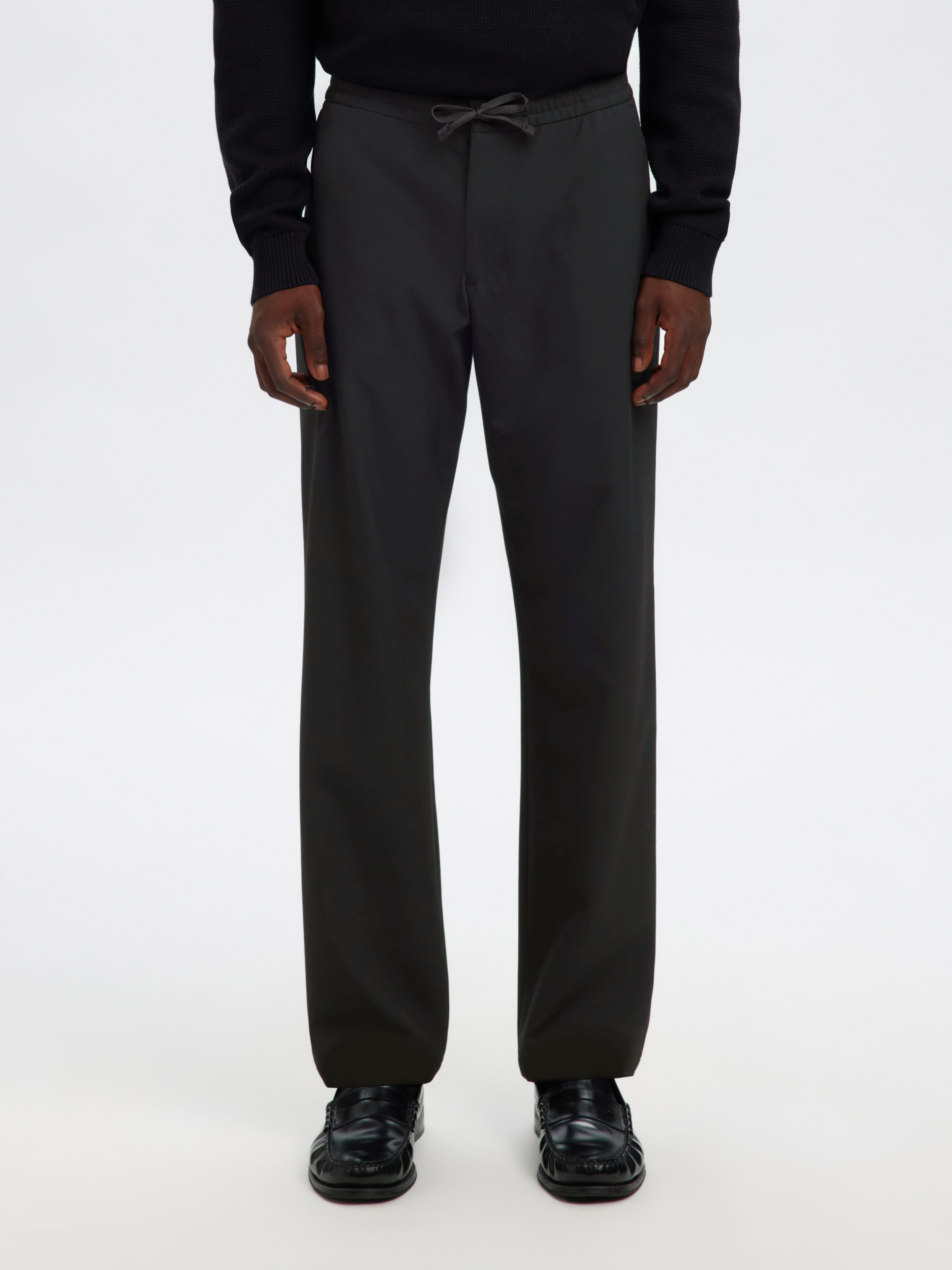 SELECTED Schlupfhose "SLH196-STRAIGHT ROBERT STRING PANT NOOS" Materialmix, straight fit
