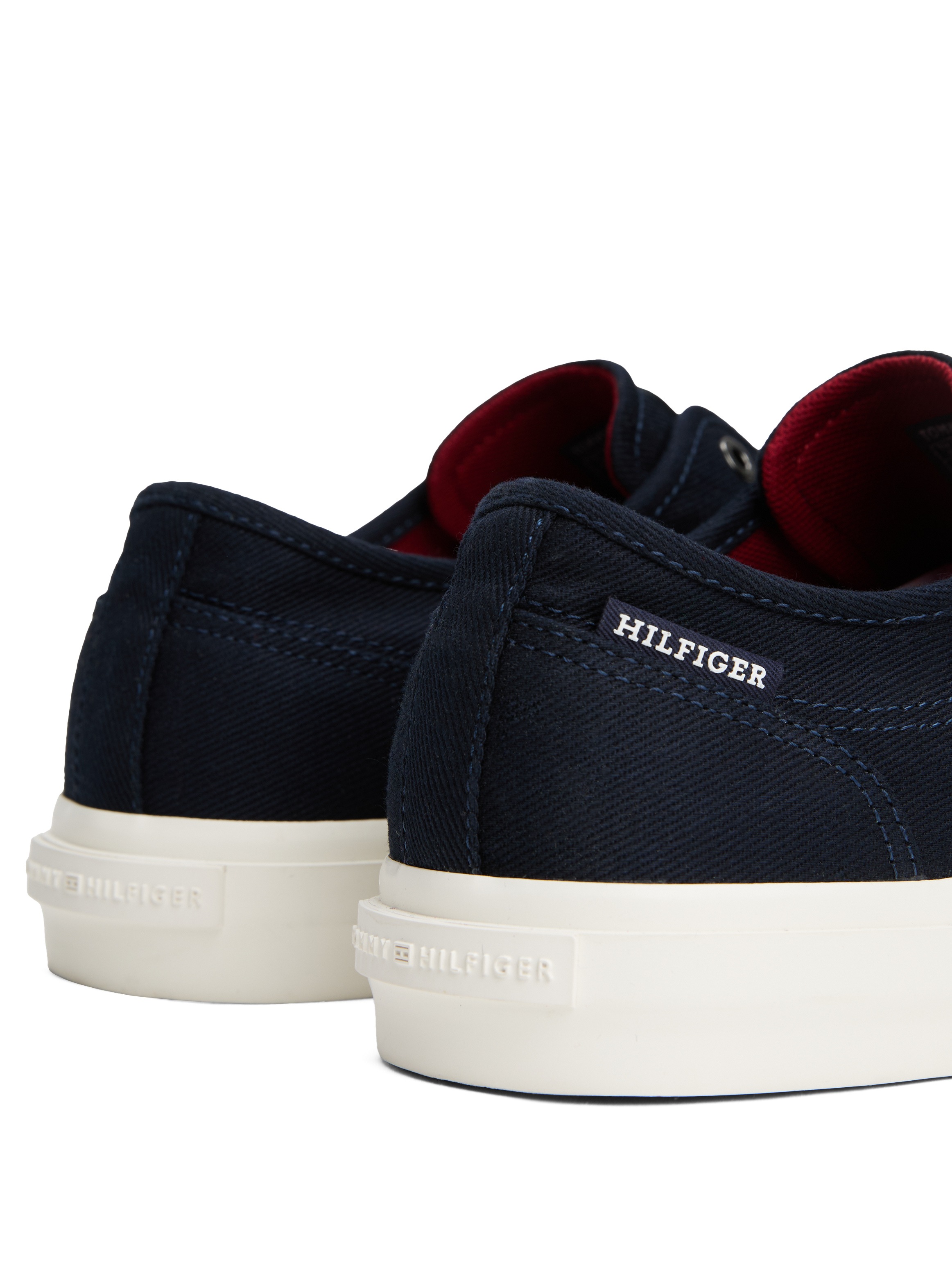 Thumbnail - Tommy Hilfiger Sneaker "TH HI VULC LOW OXFORD TWILL", Freizeitschuh, Halbschuh, Schnürschuh mit Label an der Ferse