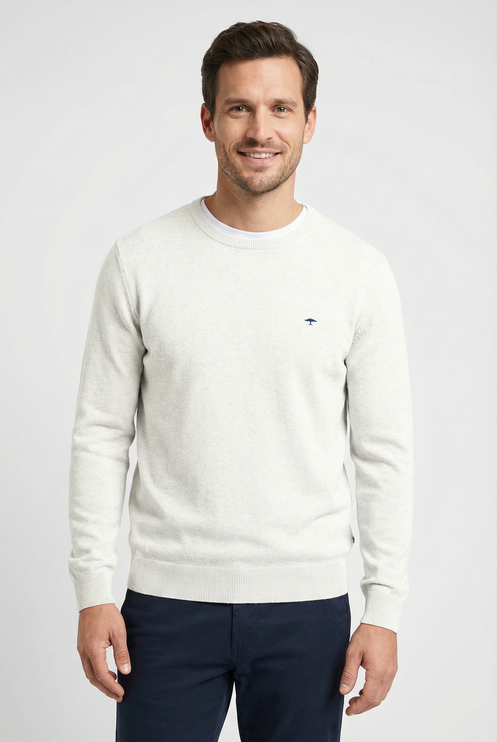 FYNCH-HATTON Rundhalspullover aus Baumwolle, mit Rundhalsausschnitt, Regula günstig online kaufen