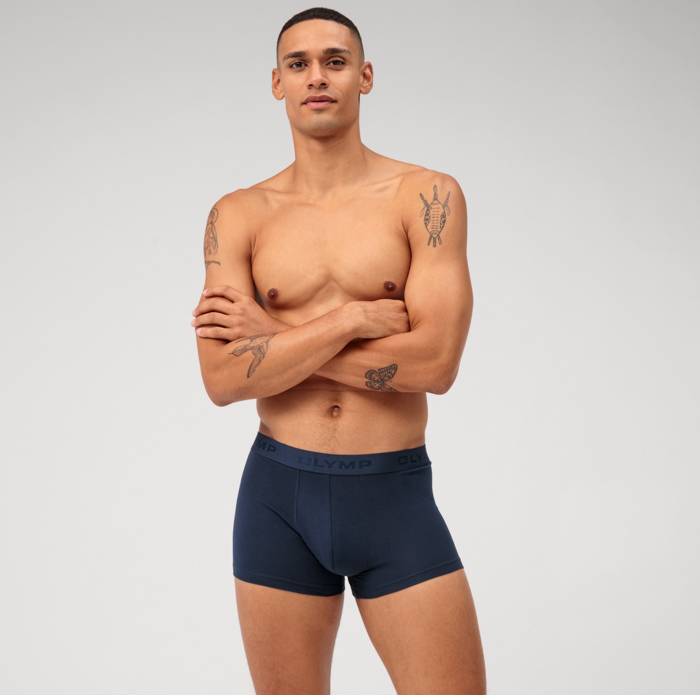 OLYMP Boxershorts, (Packung, 3 St., 3er), mit Ton-in-Ton Markenlogo günstig online kaufen