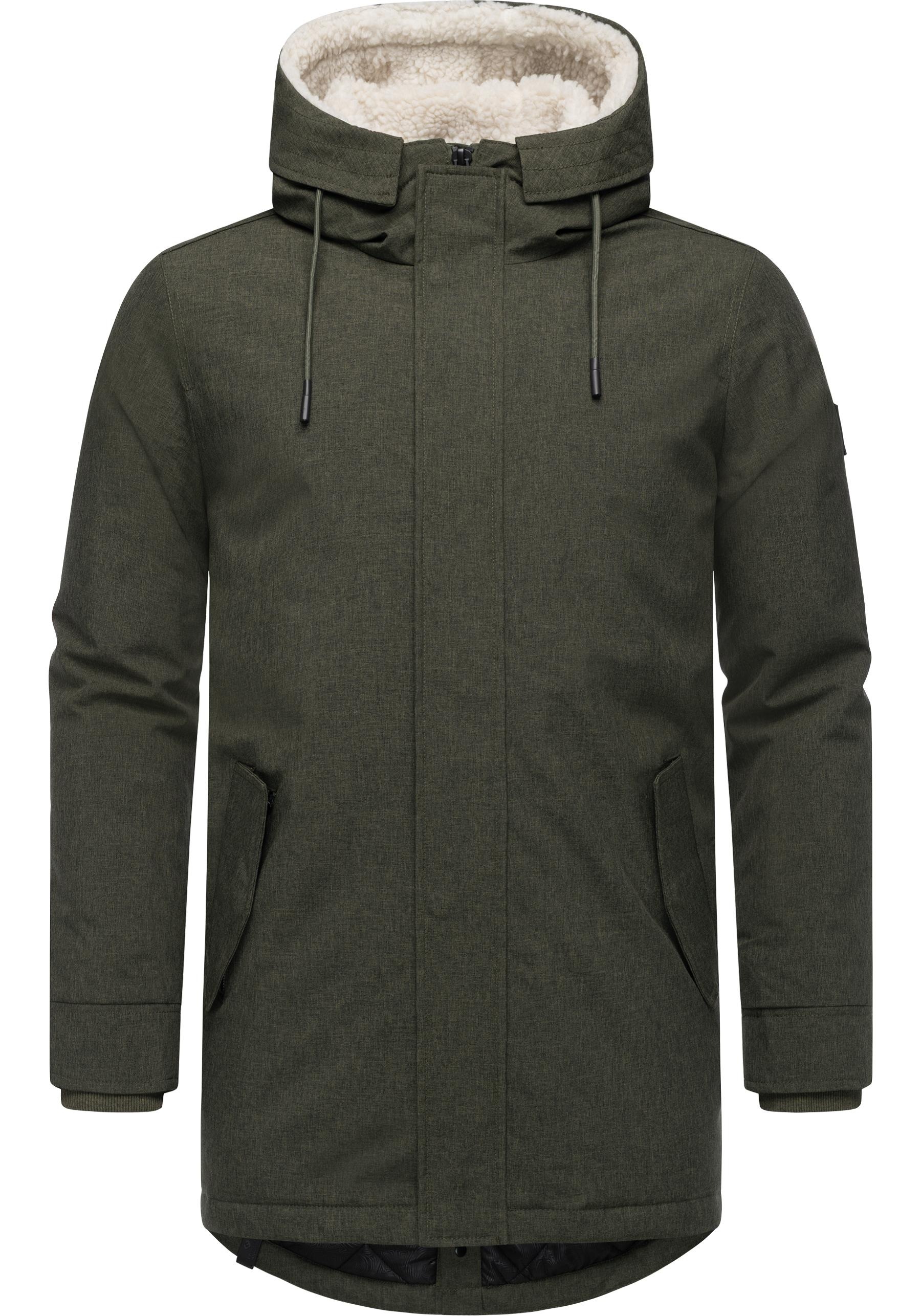 Ragwear Kurzmantel »Mr Smithem YOUMODO«, wasserdichte lange Herren Winterjacke mit Kapuze