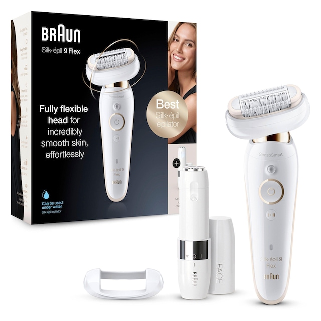 Braun Epilierer »Silk-épil 9 Flex 9-005«, kabellose Wet & Dry-Epilation,  breiter Kopf mit 40 Pinzetten bestellen | BAUR