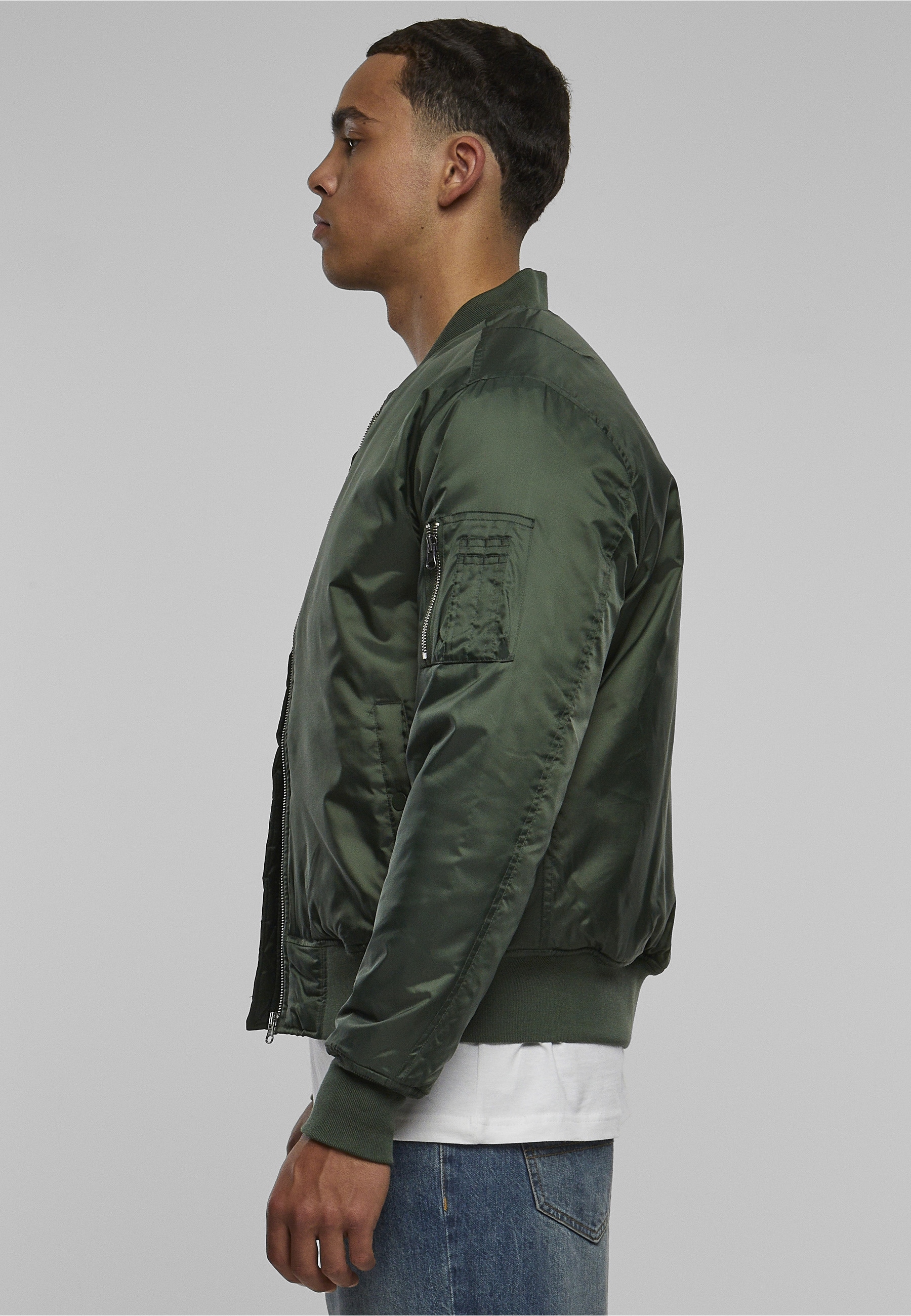 URBAN CLASSICS Anorak »Urban Classics Herren Basic Bomber Jacket« 1 Stk. tlg. ohne Kapuze