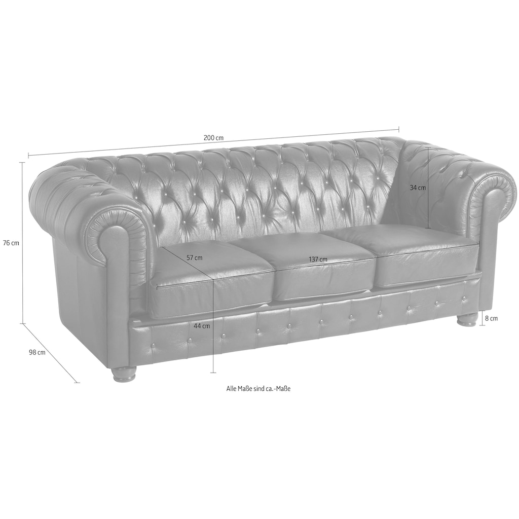 Max Winzer® Chesterfield-Sofa »Bristol«