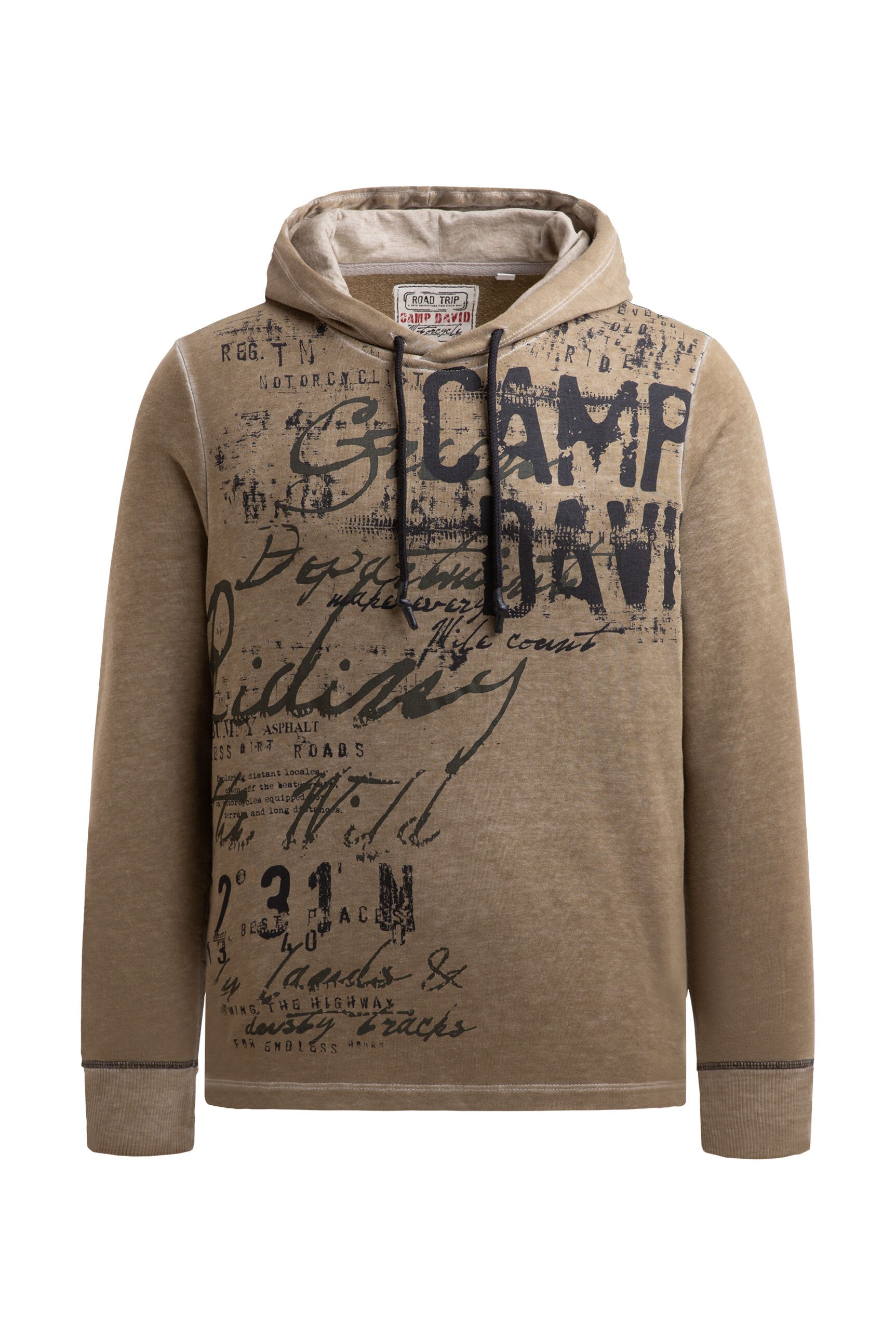 CAMP DAVID Kapuzensweatshirt, mit Ausbrenner-Effekten
