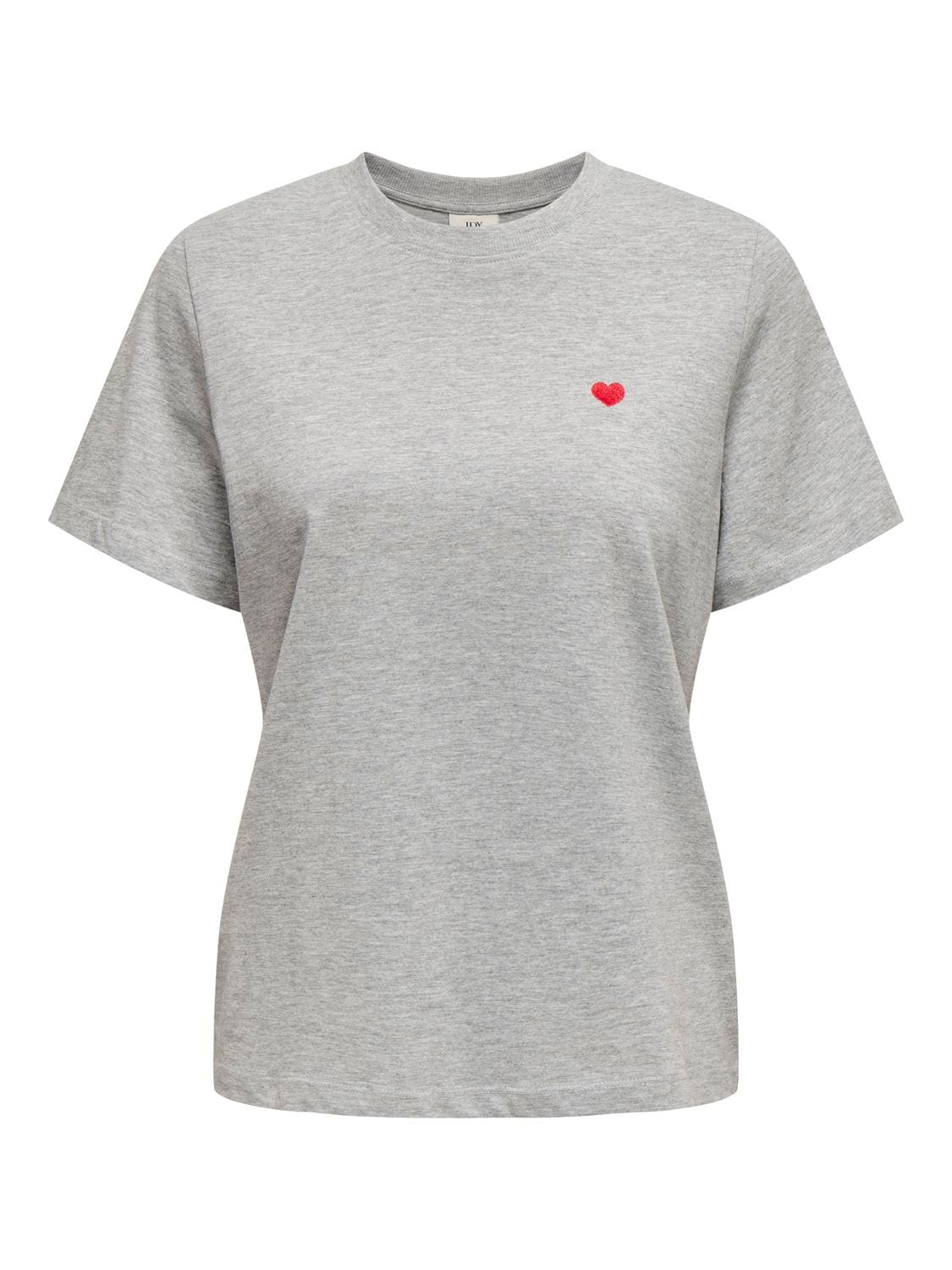 JDY Kurzarmshirt "JDYPISA S/S PRINT TOP JRS NOOS", mit Herz Stickerei günstig online kaufen