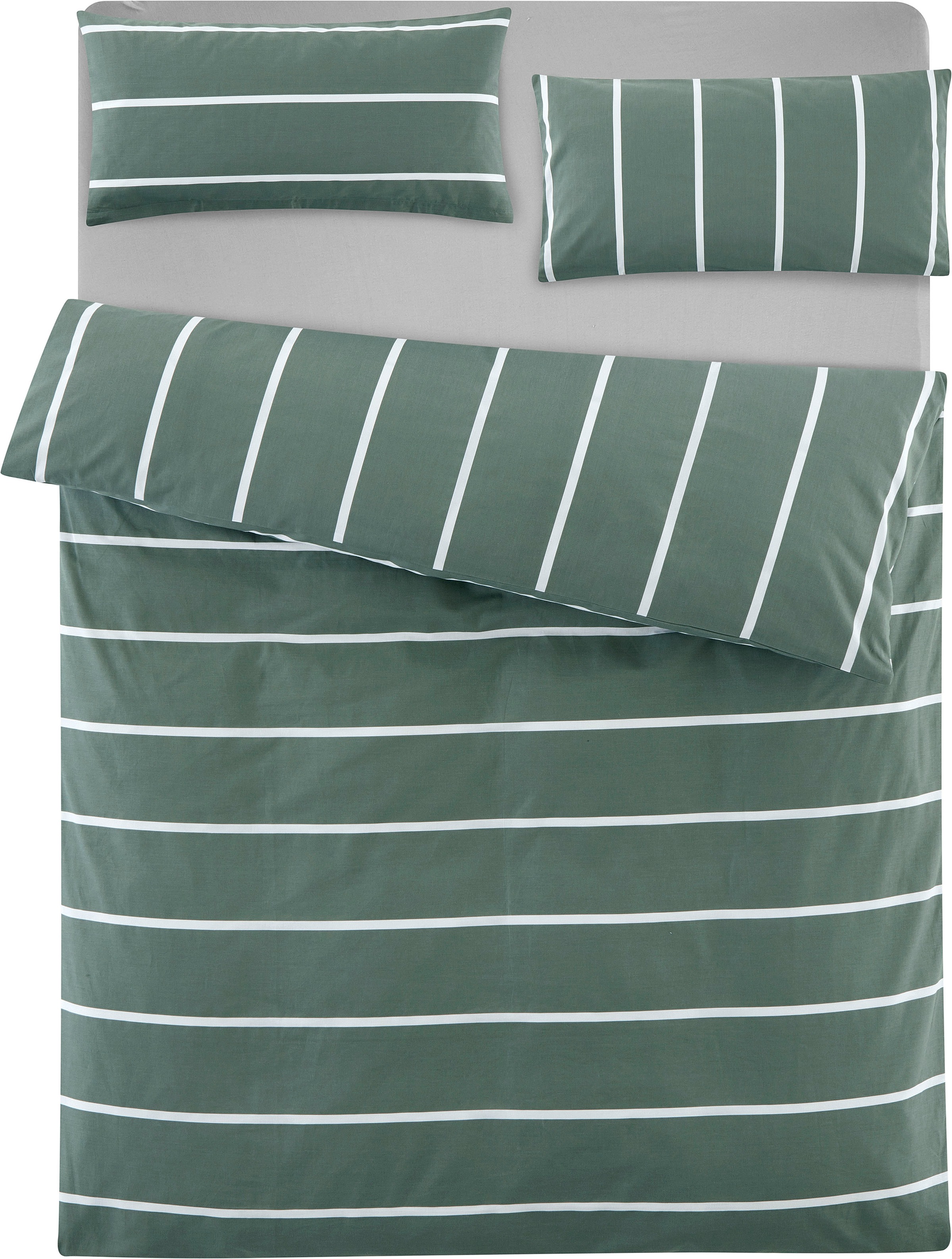 OTTO home Wendebettwäsche "MIETTE" 2 Stk. mit modernen Streifen, Bettwäsche günstig online kaufen