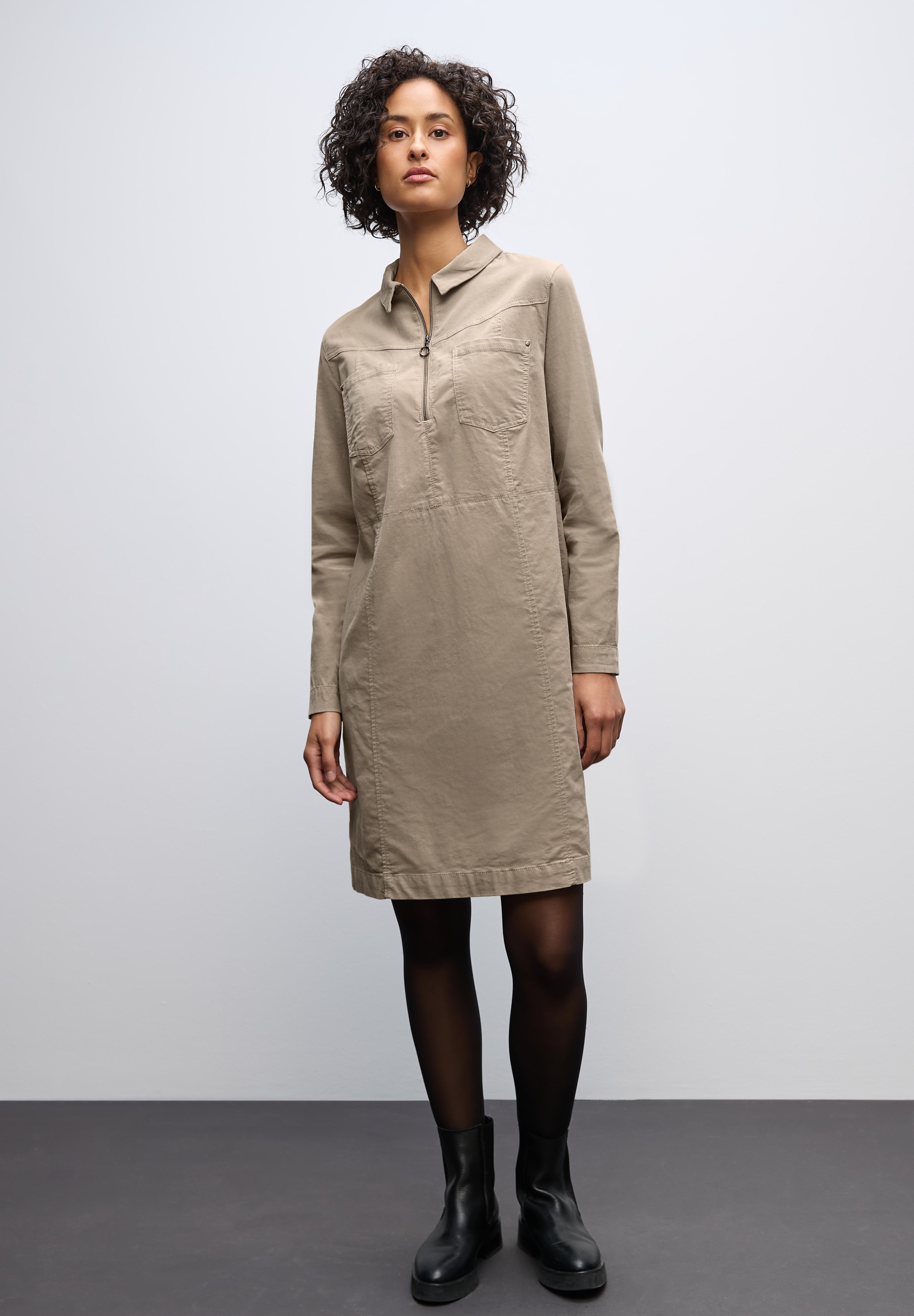 STREET ONE Cordkleid, mit Zipper günstig online kaufen