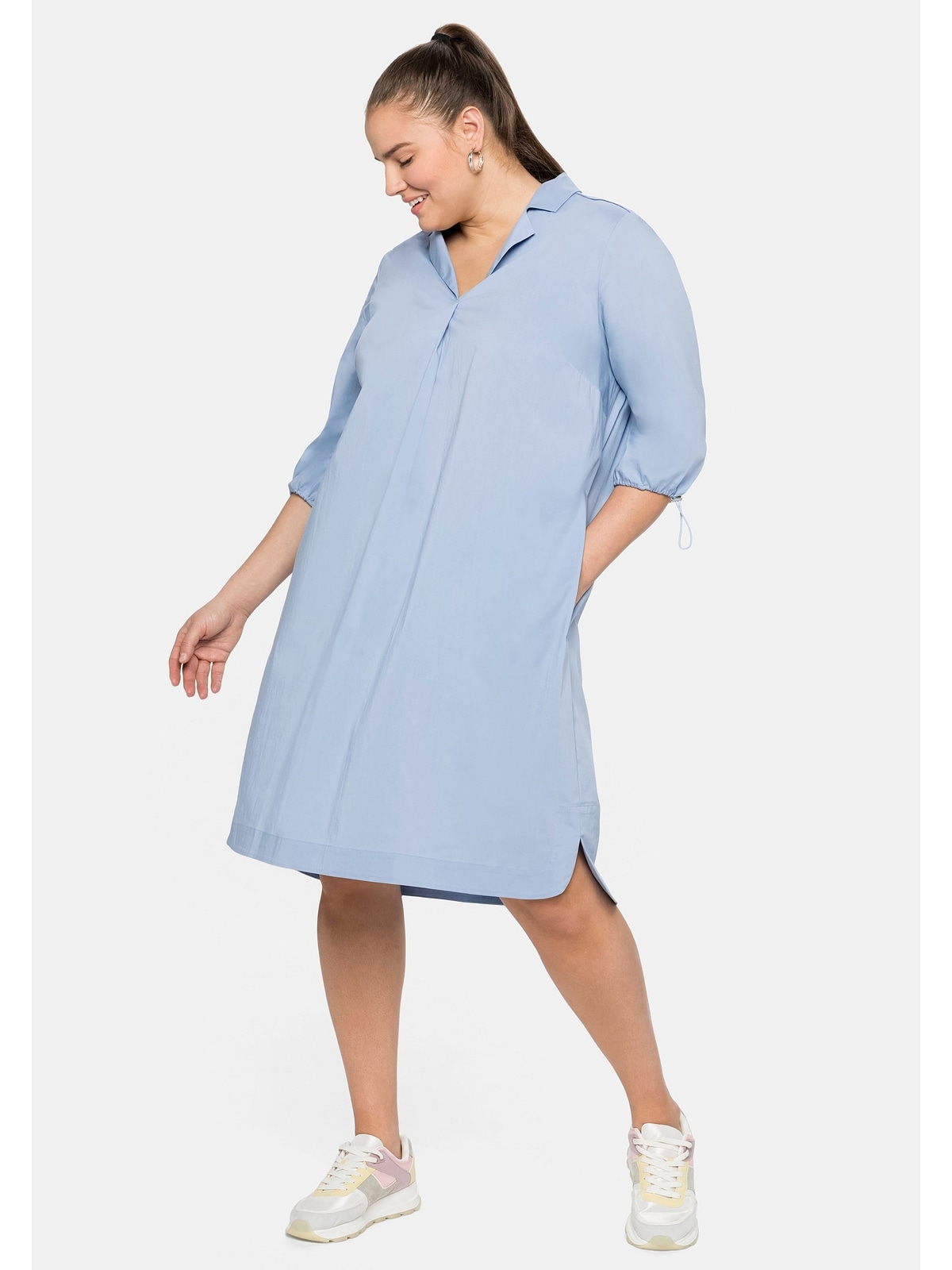 Sheego Blusenkleid »Große Größen«, mit Reverskragen und seitlichen Taschen