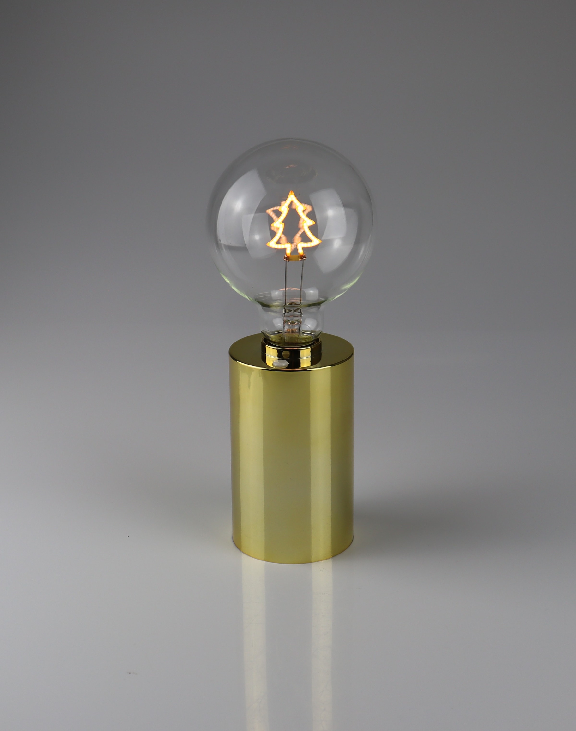 AM Design LED Dekoobjekt "Glühbirne mit Tannenbaum" 9,5x22,5 cm