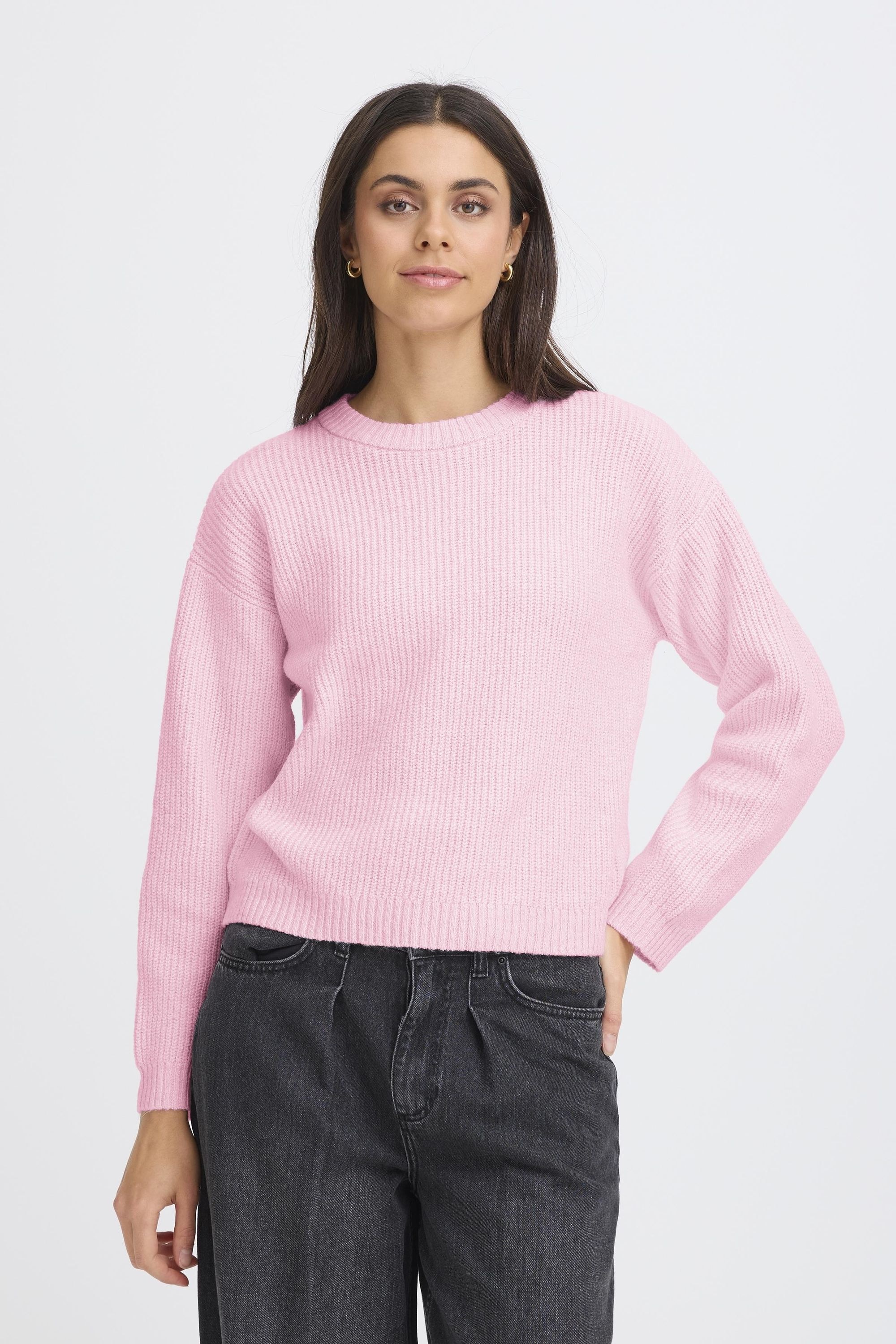 OXMO Strickfleece-Pullover »Strickpullover OXBMMOLARA ONECK«