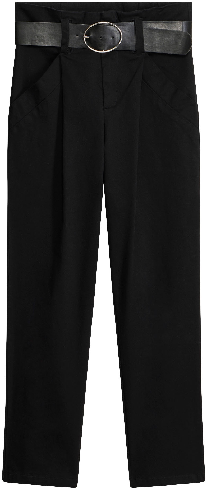 bonprix Stoffhose »Bundfaltenhose aus Baumwolle«  aus Baumwolle und Elasthan, hoher Bund, mit Bundfalten