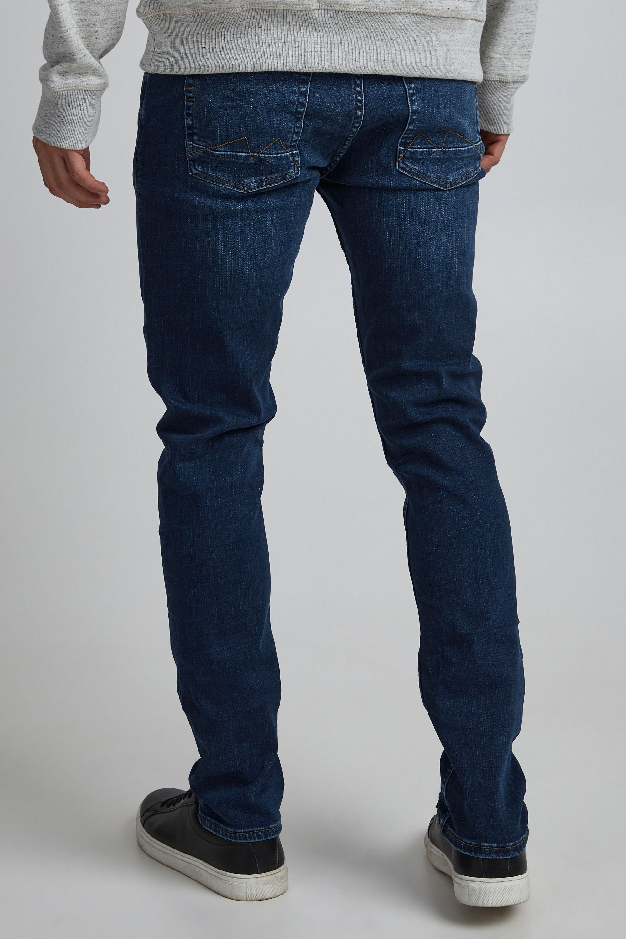 Slim-fit-Jeans BLEND "Slim Fit Jeans BHJet", Herren, Gr. 38, Länge 34, blau (denim dunkelblau), Obermaterial: 93% Baumwolle CO. 6% Polyester PES. 1% Elasthan EL., Jeans Slim-fit-Jeans 3