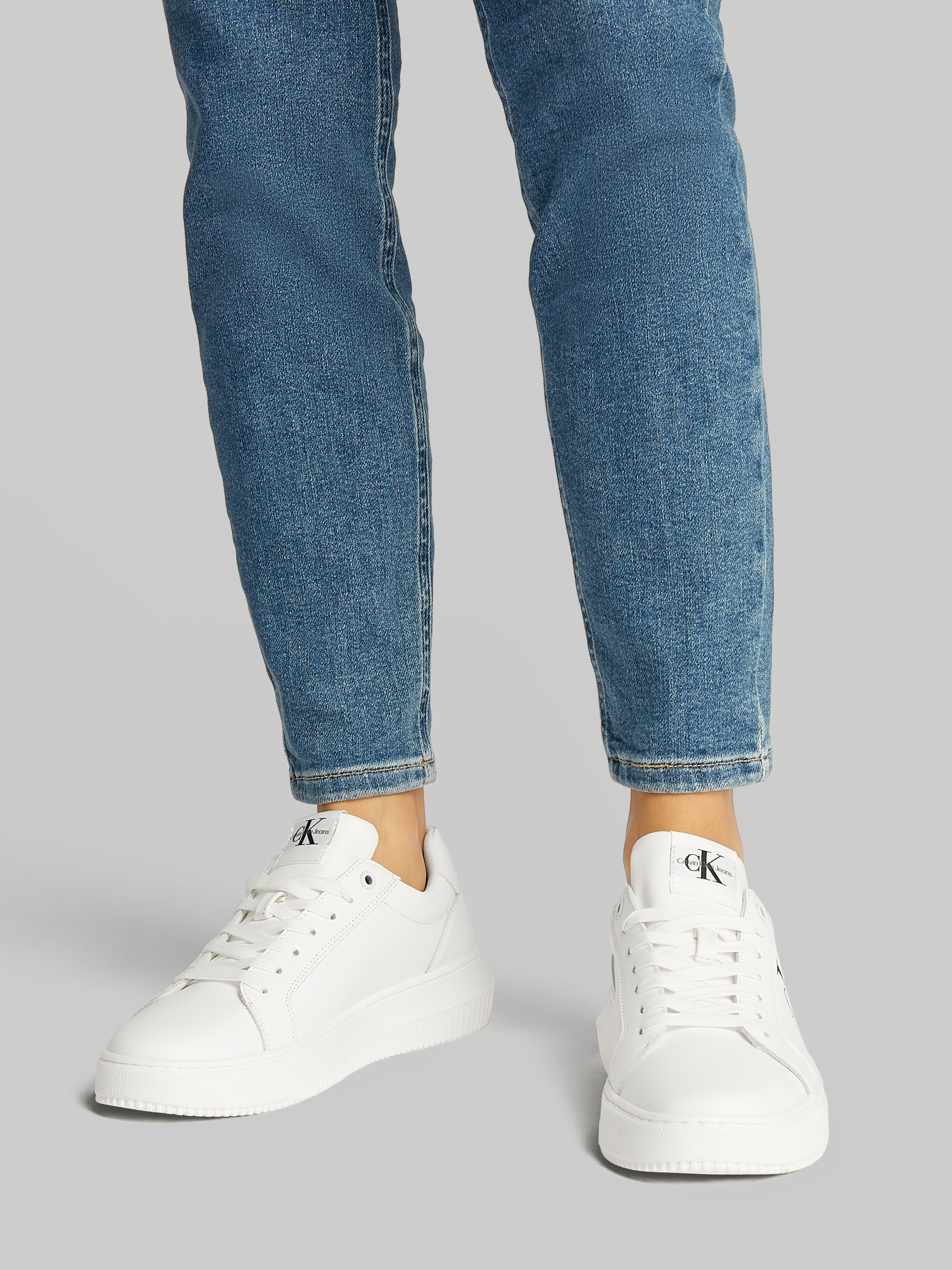 Calvin Klein Jeans Plateausneaker "CHUNKY CUPSOLE MONO LTH WN", Freizeitsch günstig online kaufen