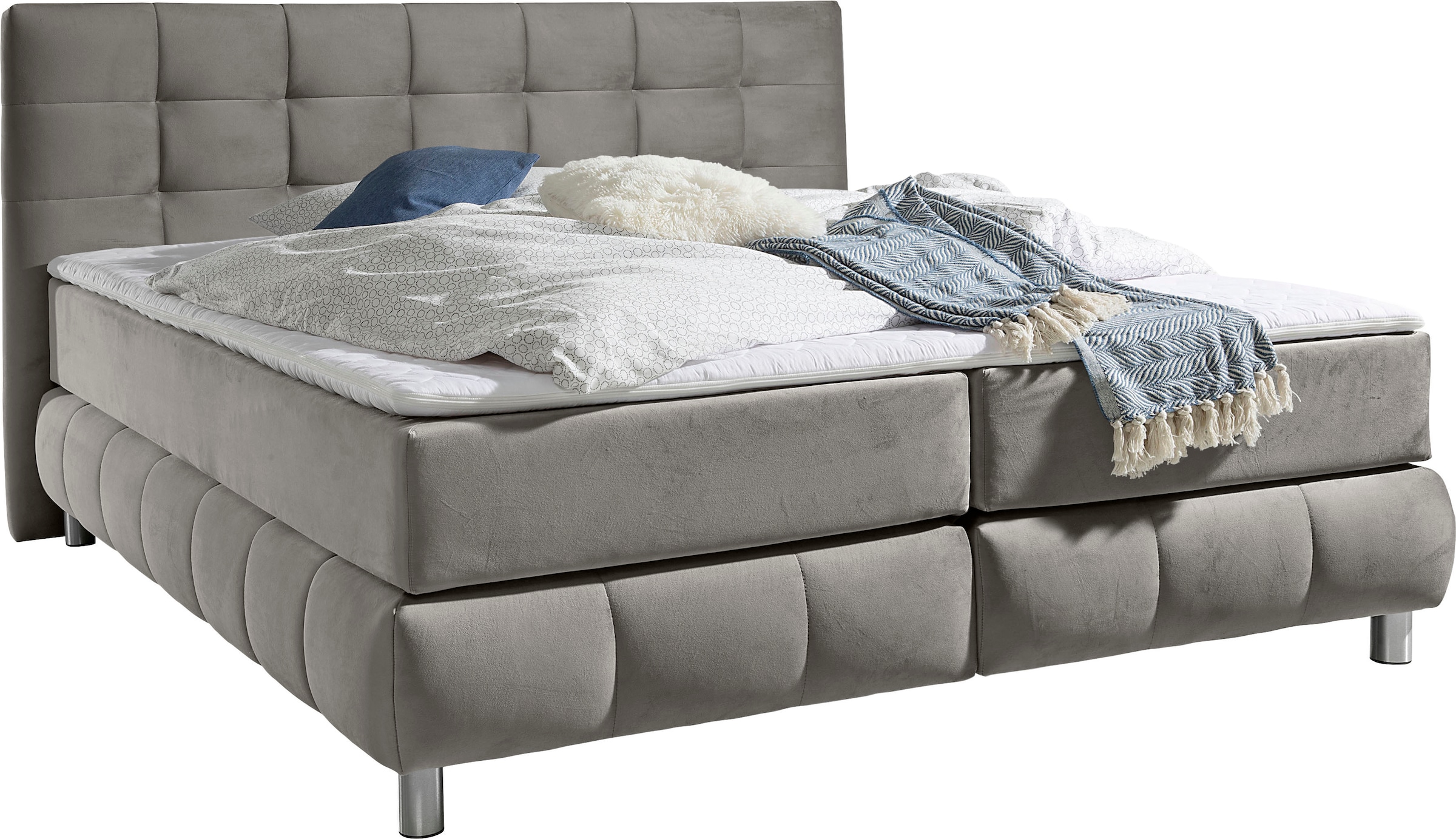 Home affaire Boxspringbett "Salo" incl. Topper, 6 Breiten, 2 Härtegrade, TF günstig online kaufen