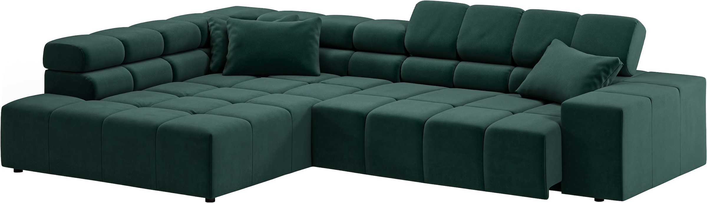 INOSIGN Ecksofa »Ancona incl. Kopfteilverstellung, OTTOs Choice, Breite 319cm, L-Form«, wahlweise motorische Sitztiefenverstellung, auch in Cord + Easy Care