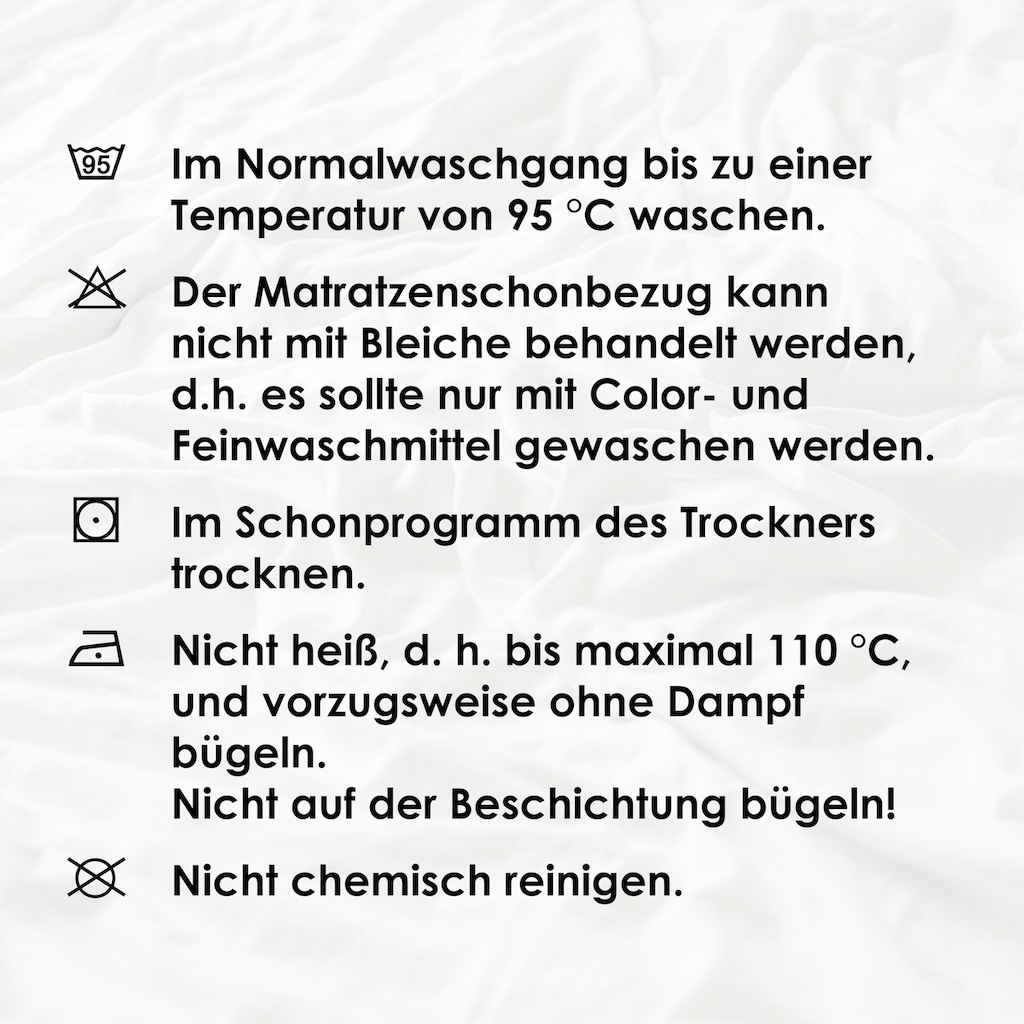 SETEX Matratzenauflage »14PE, Auflage 90x200 cm, 140x200 cm und weiteren Größen«, (1 St.), wasserdicht, Allergiker geeignet (Hausstauballergiker)