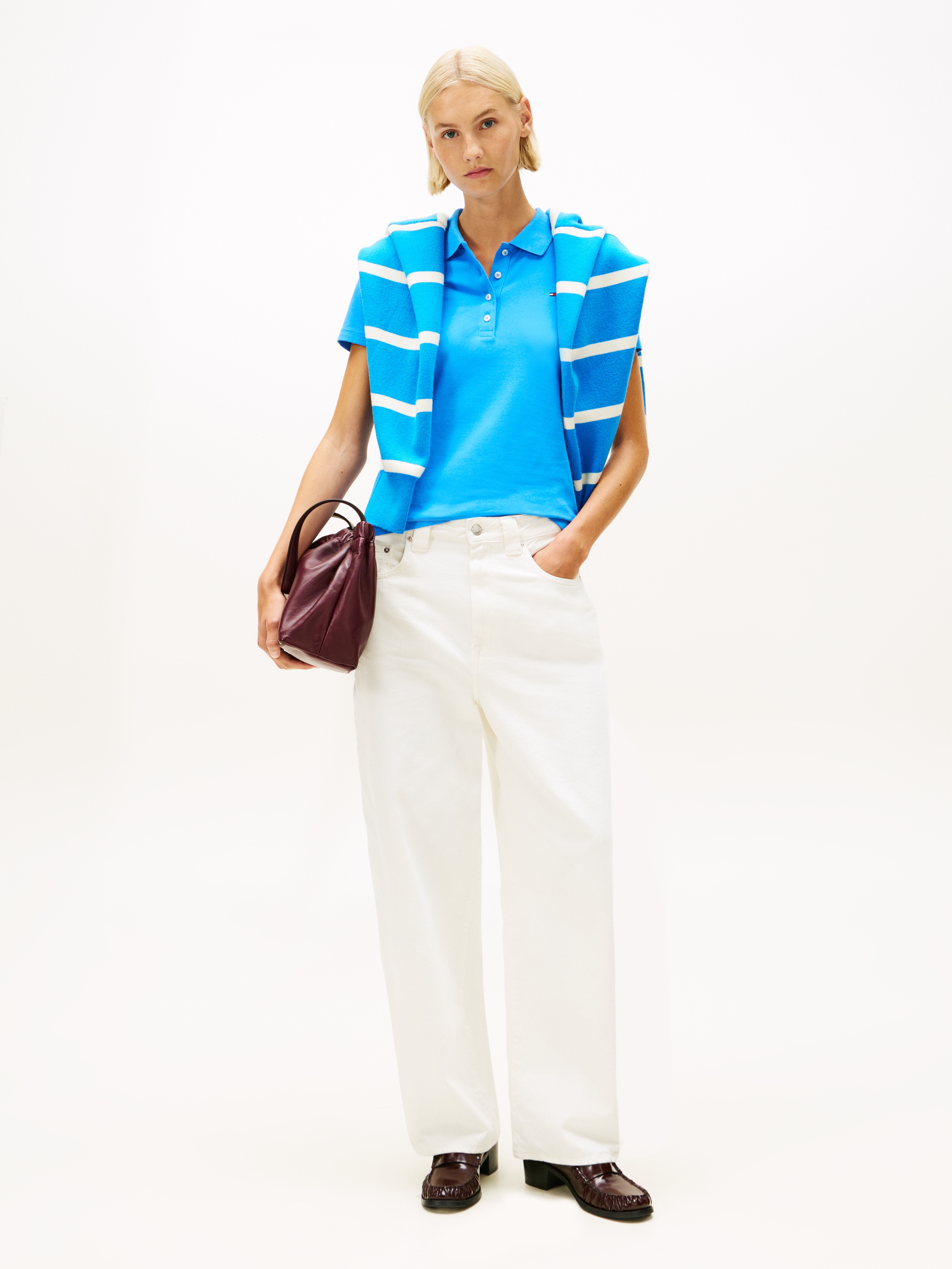 Tommy Hilfiger Poloshirt »1985 Slim Fit Pique Premium« mit Logostickerei, mit Seitenschlitzen