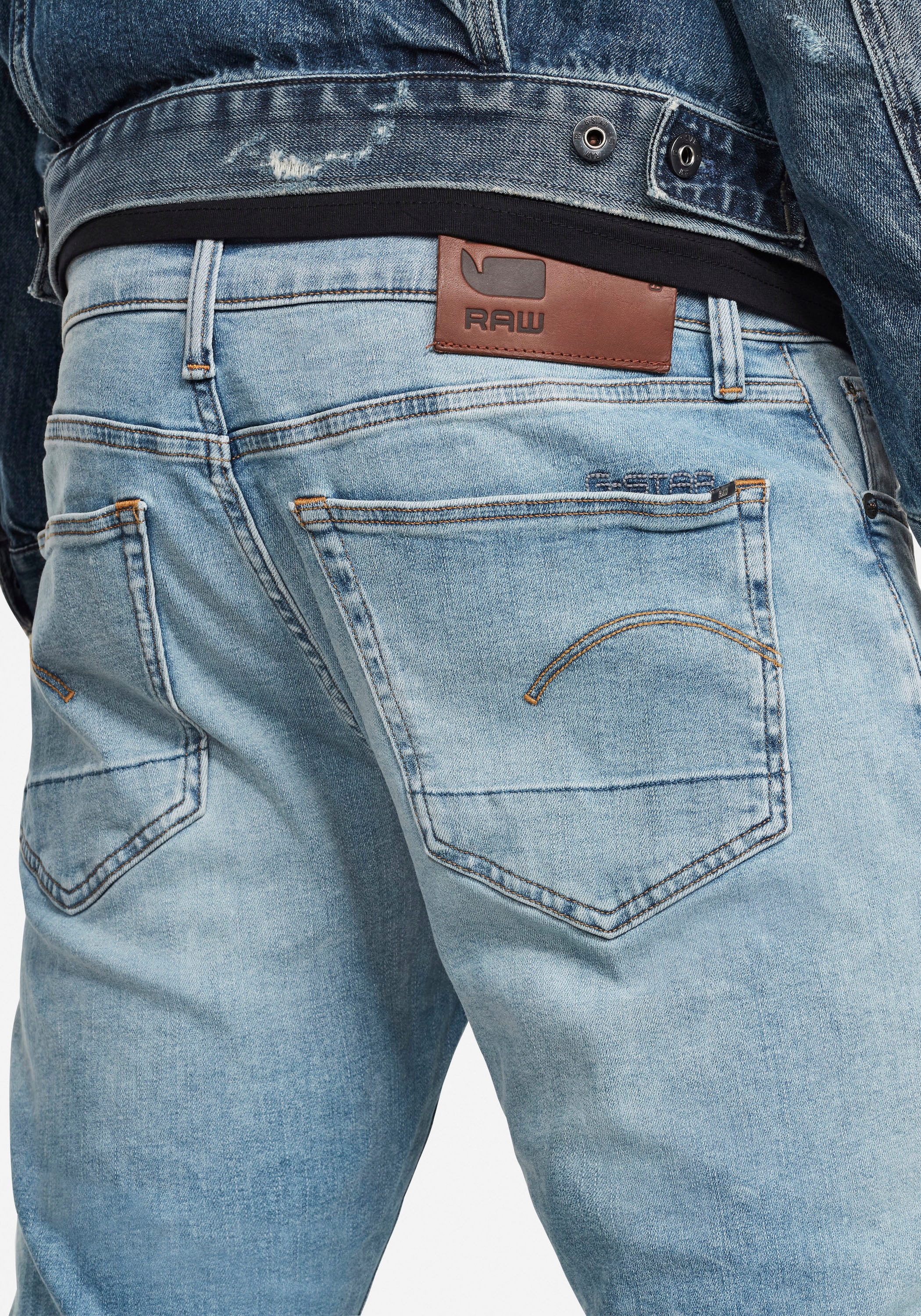 G-Star RAW Slim-fit-Jeans »3301 Slim«, mit toller Waschung und Elasthan