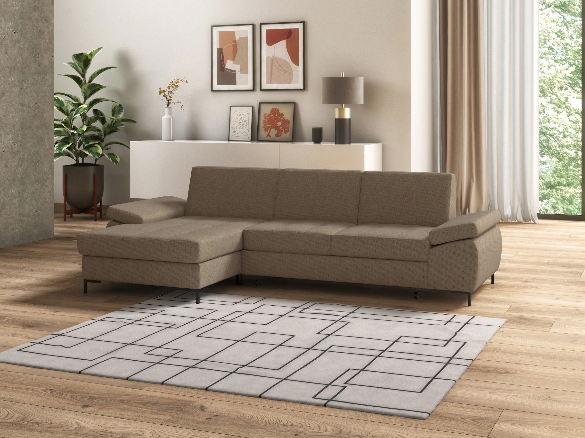 DOMO collection Ecksofa "Capelo, komfortabel, klare Linien zeichnen dieses günstig online kaufen