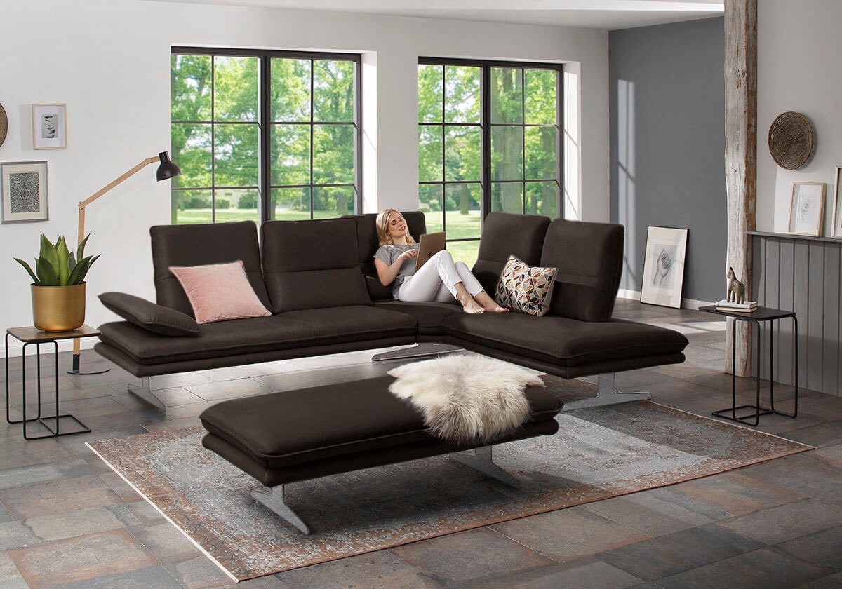 W.SCHILLIG Ecksofa "broadway, Designsofa, mit tollem Sitzkomfort, L-Form", günstig online kaufen