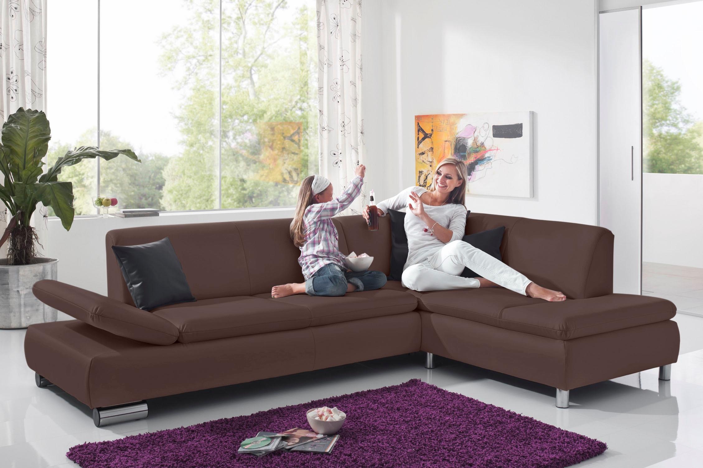 Max Winzer® Ecksofa »Toulouse modern und bequem, aktuelles Design, hoher Sitzkomfort«, mit klappbaren Armlehnen, Breite 271 cm