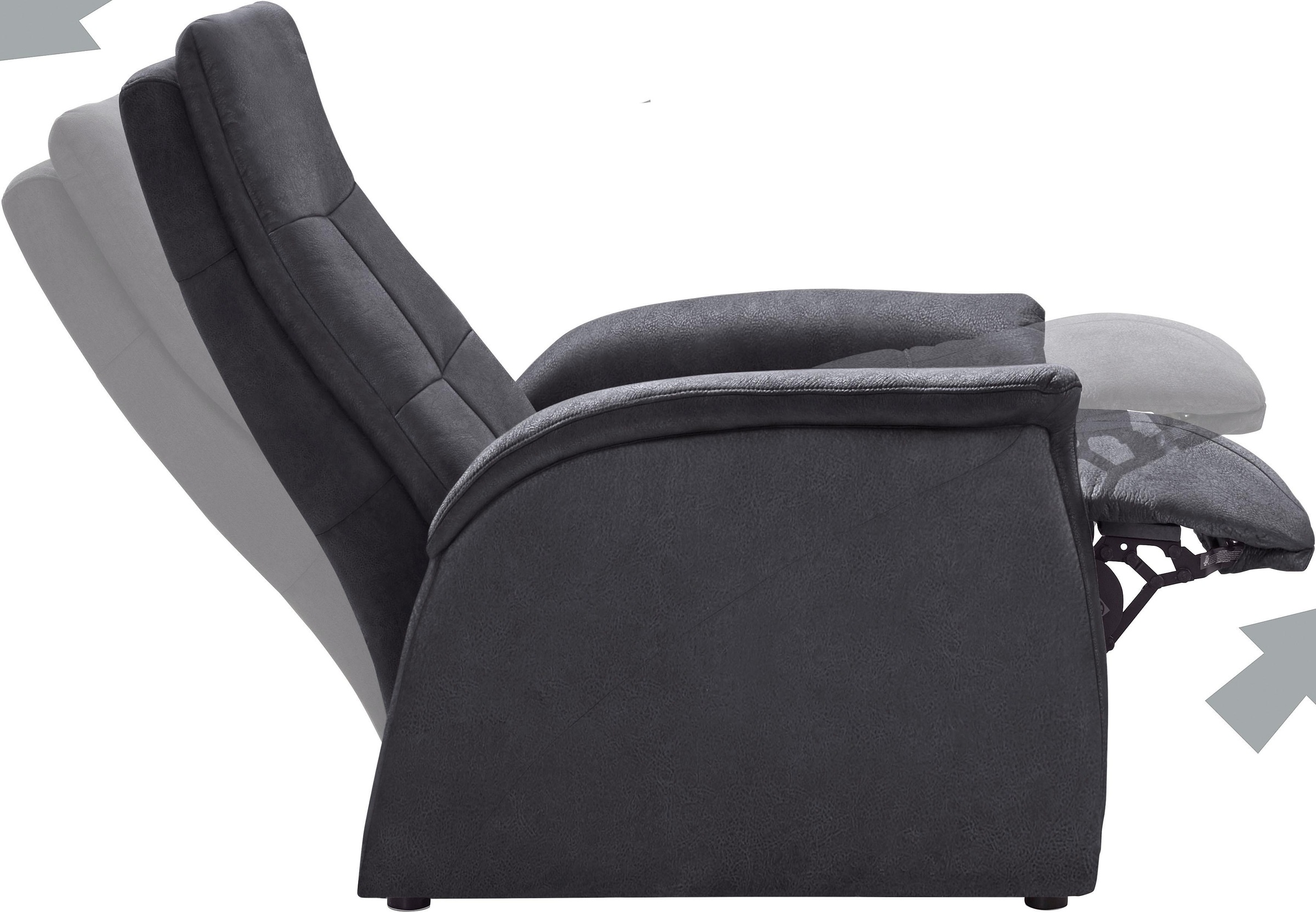 exxpo - sofa fashion Sessel »Tivoli, Hochlehnsessel, Relaxsessel, Kinosessel, bequem«, (Set), mit Relaxfunktion, schmale Armlehnen