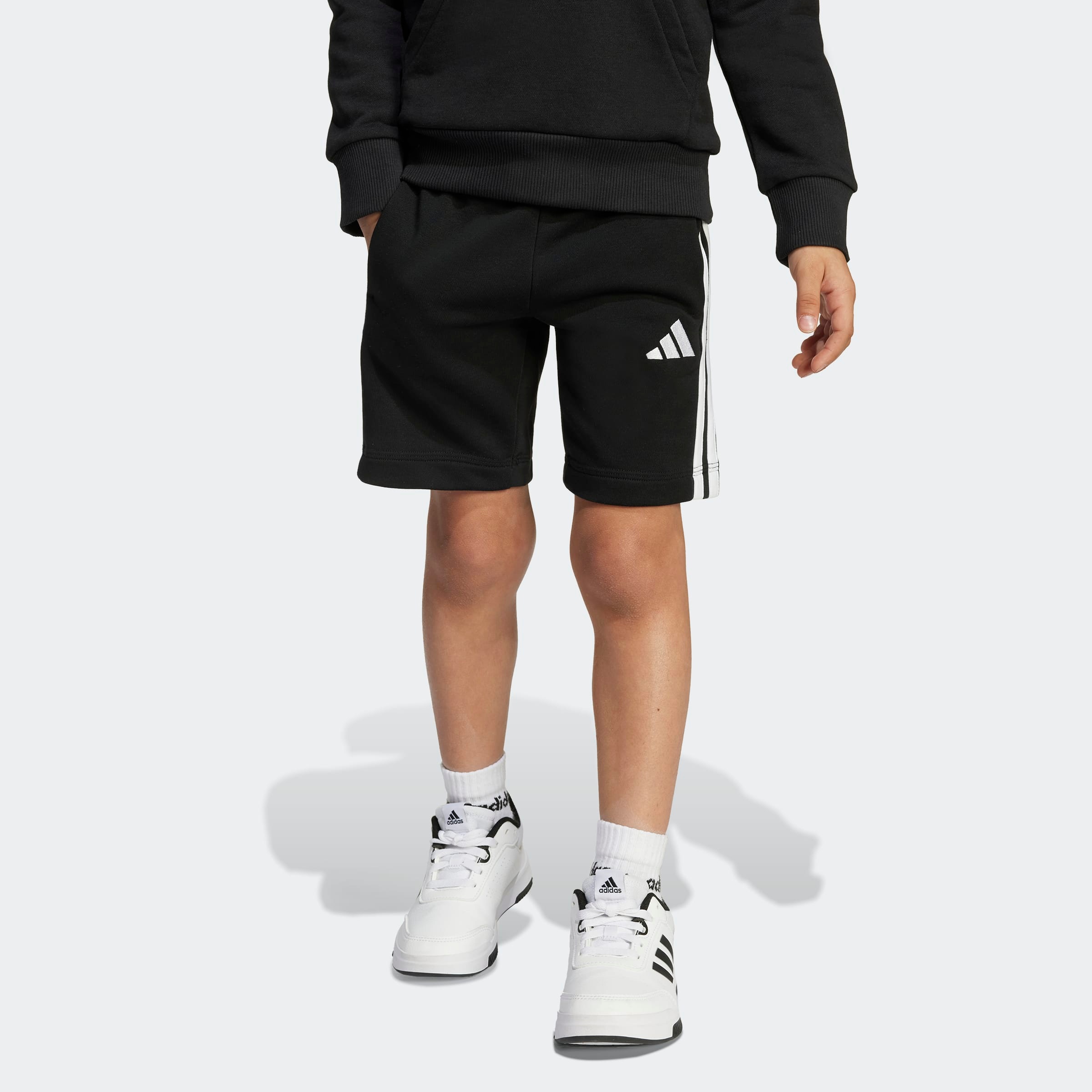 adidas Sportswear Shorts »LK 3S FT SH 220«  für Kinder, mit sportlichen 3-Streifen, aus Baumwolle und Polyester