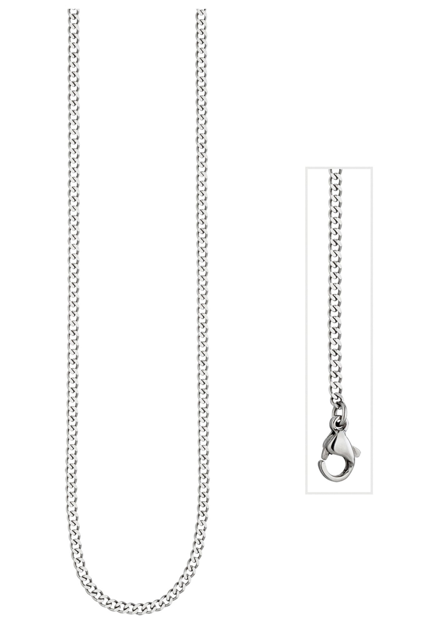 JOBO Stainless Steel Chain Necklace Silver 40 cm 2