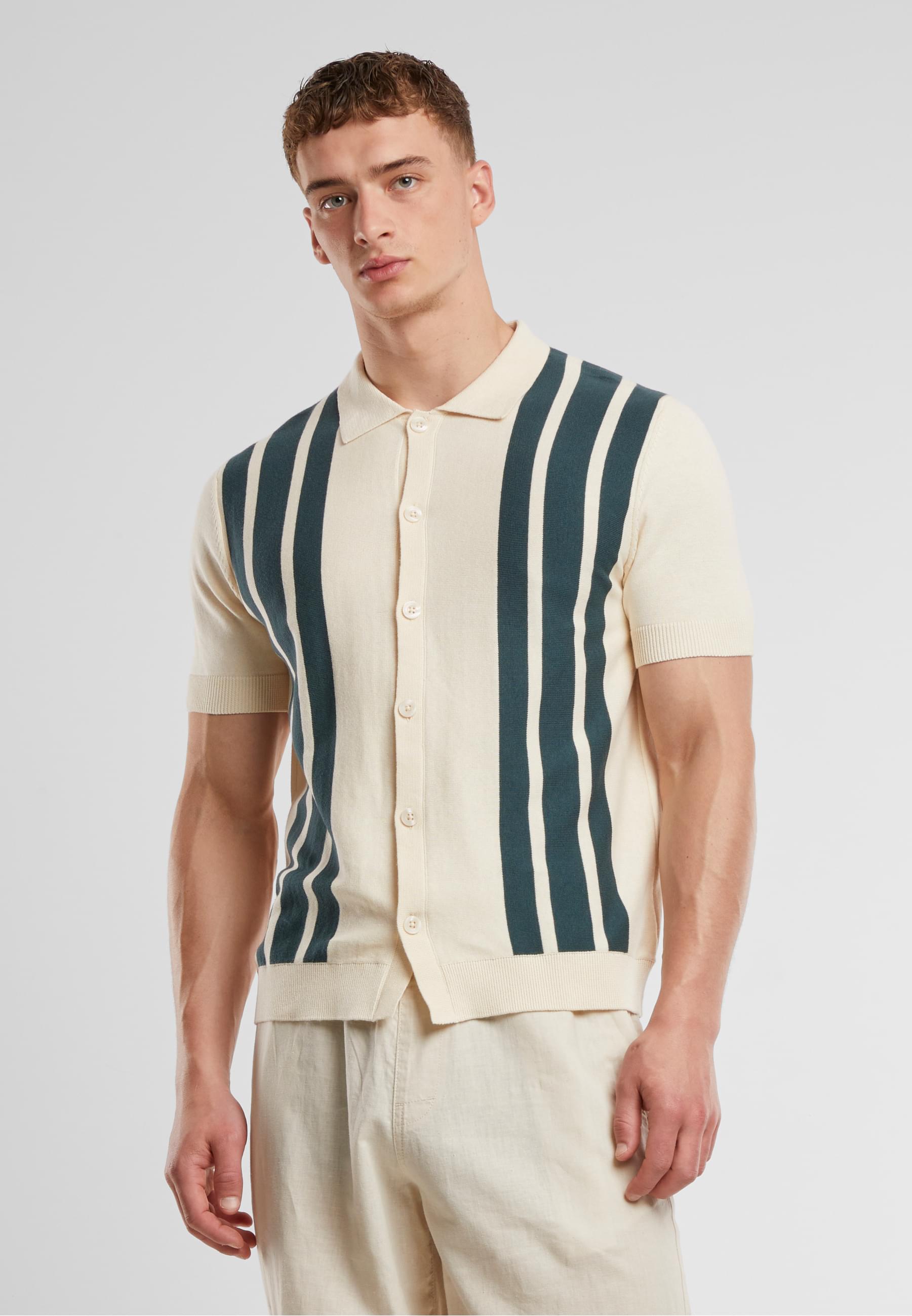 Thumbnail - URBAN CLASSICS Langarmhemd "Urban Classics Knit Retro Shirt" 1 tlg.
