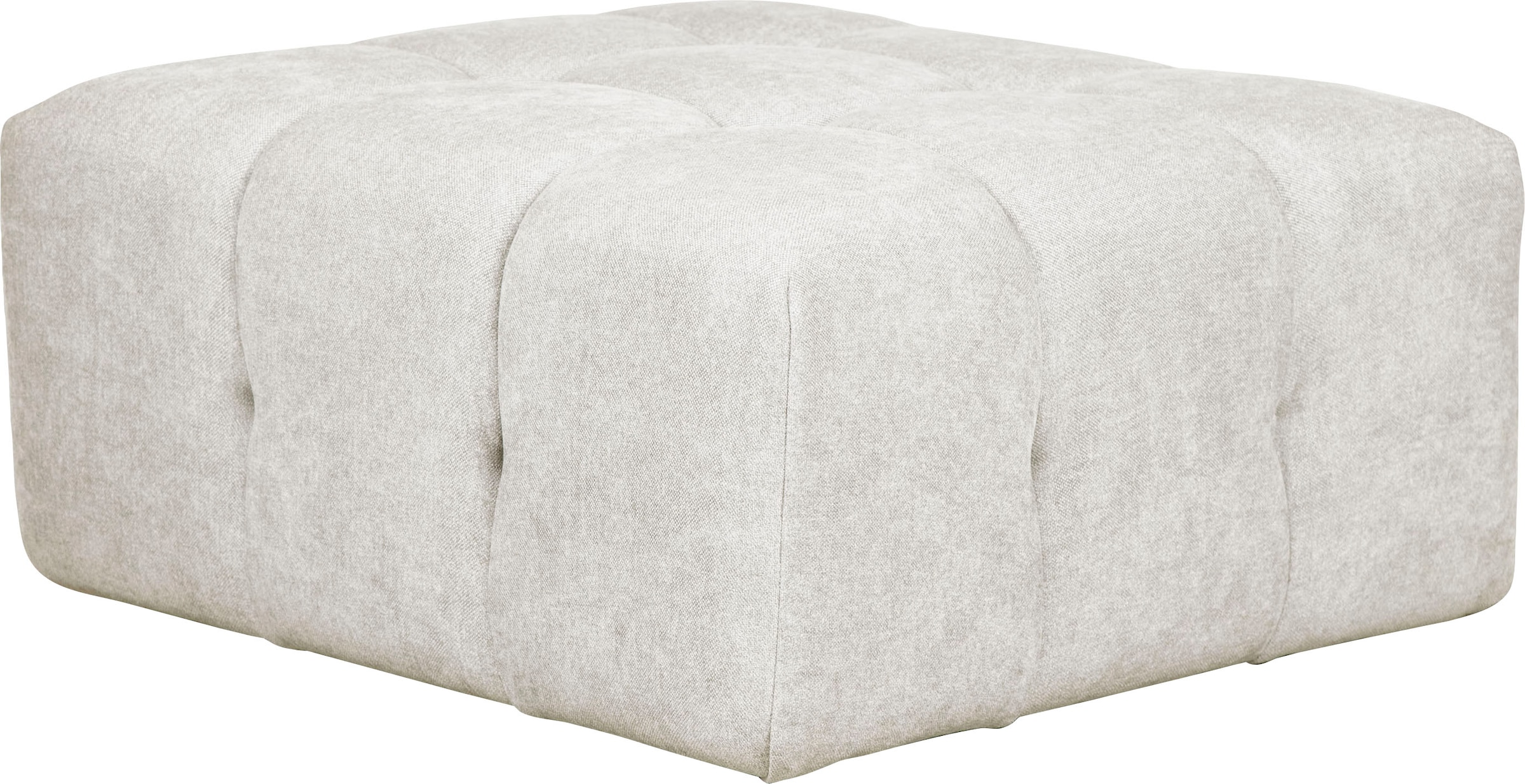 Polsterhocker HOME AFFAIRE, B:76cm H:42cm T:76cm, weiß, 100% Polyester, Hocker, "APERIRE Sitzhocker mit Steppung, Maße B/T/H: 76/76/41 cm", passend