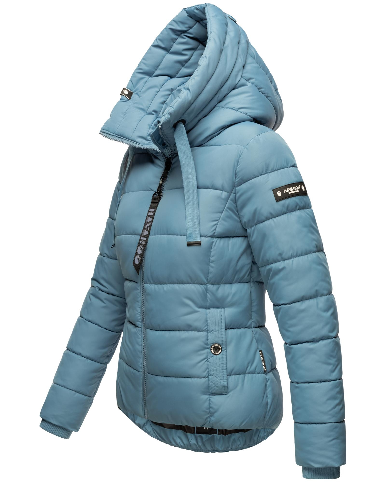 Navahoo Steppjacke »Amayaa«, mit Kapuze, stylische Damen Winterjacke mit coolen Applikationen