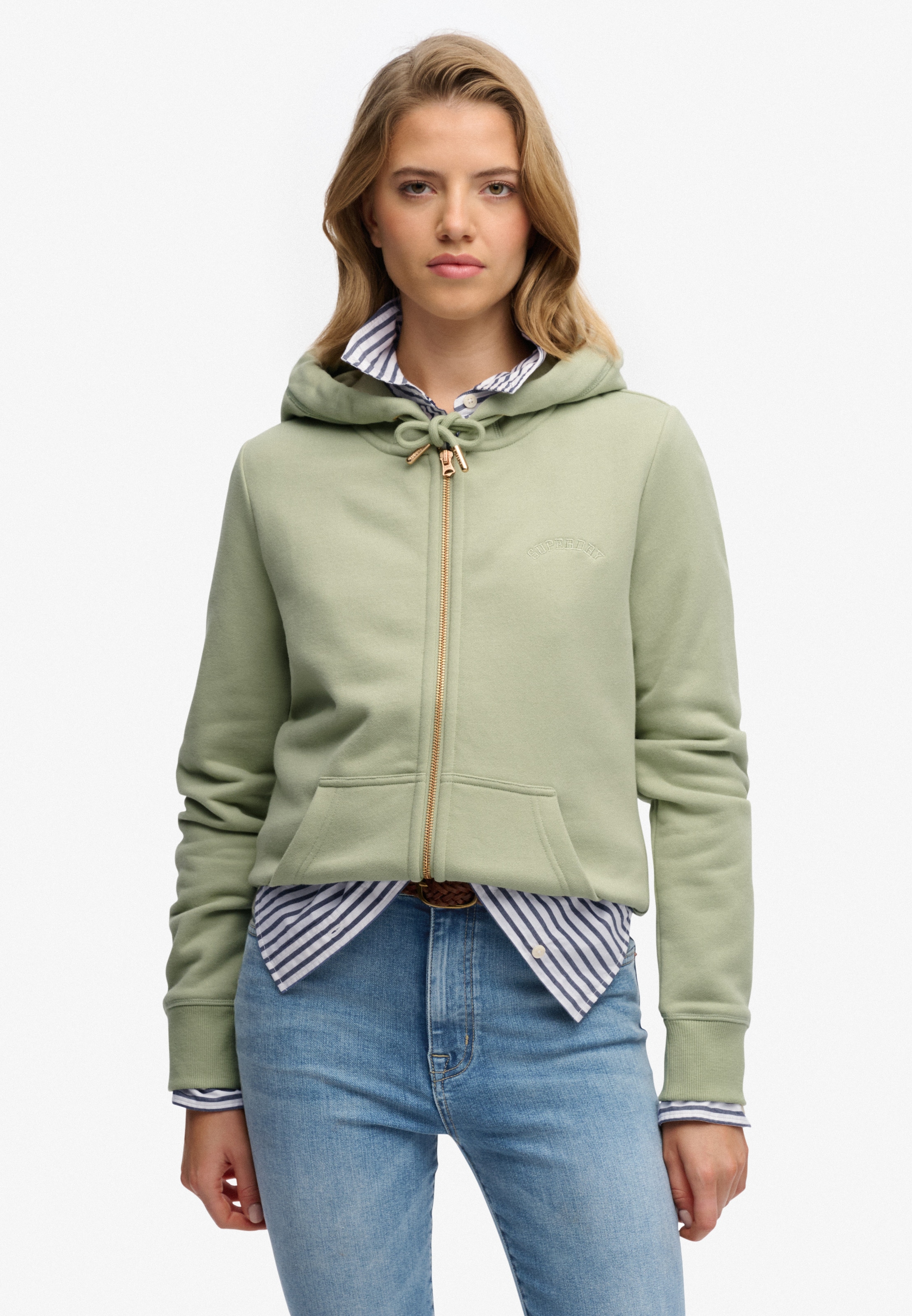 Superdry Kapuzensweatjacke »Essential Logo Ziphood Hb« Mit Logostickerei