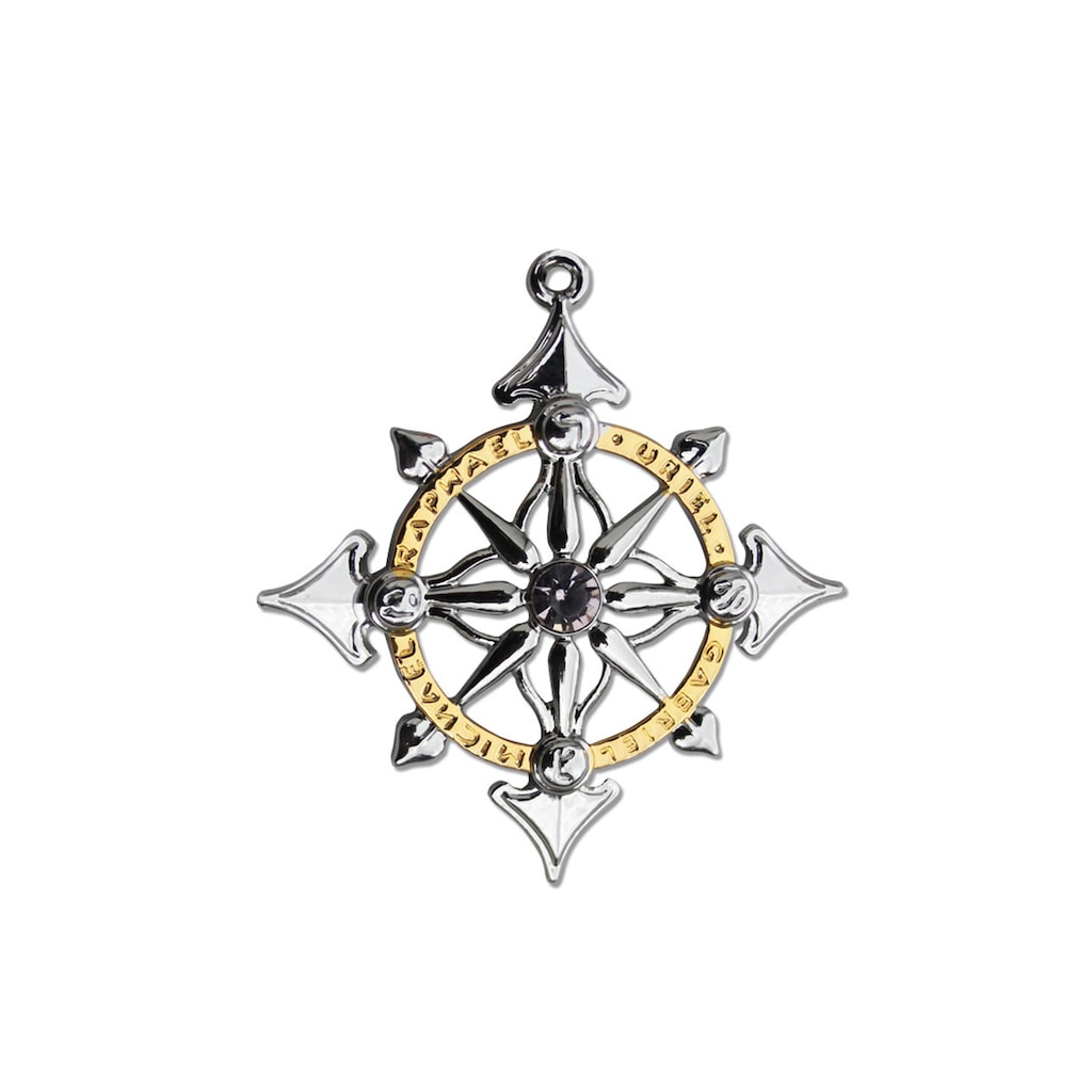 Adelia´s Amulett »Anhänger Mystische Kabbala Talisman« Erzengel Kompass Für Harmonie mit Menschen und Orten