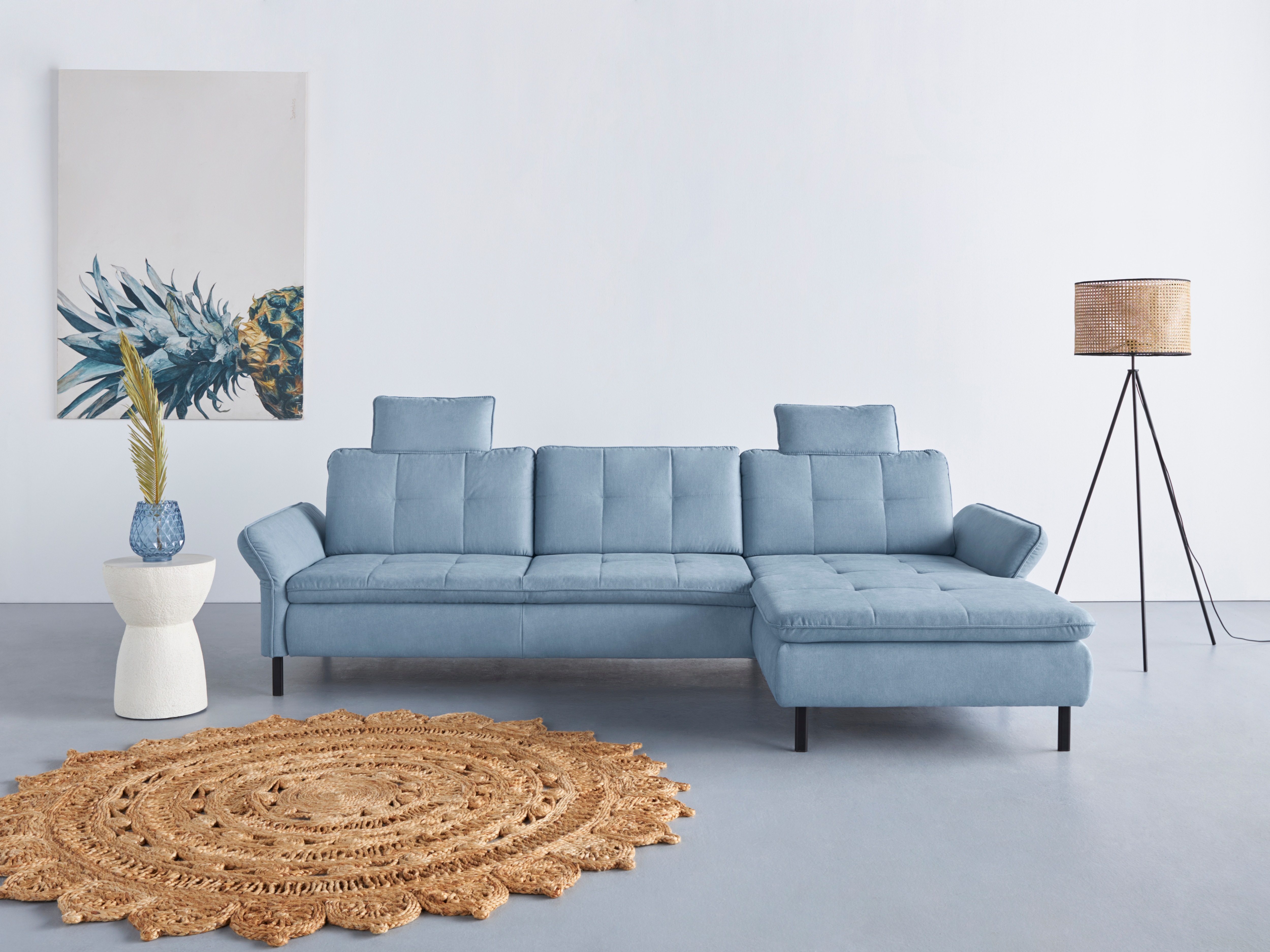OTTO home Ecksofa "Birkholm L-Form" Armlehnverstellung, auch in Easy Clean Bezug - mit Wasser zu reinigen