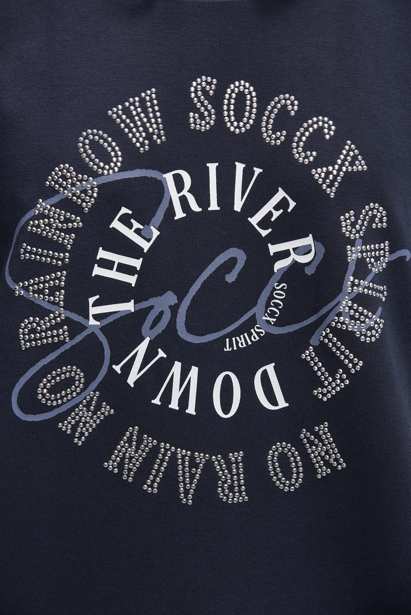 SOCCX Rundhalsshirt mit Seitenschlitze