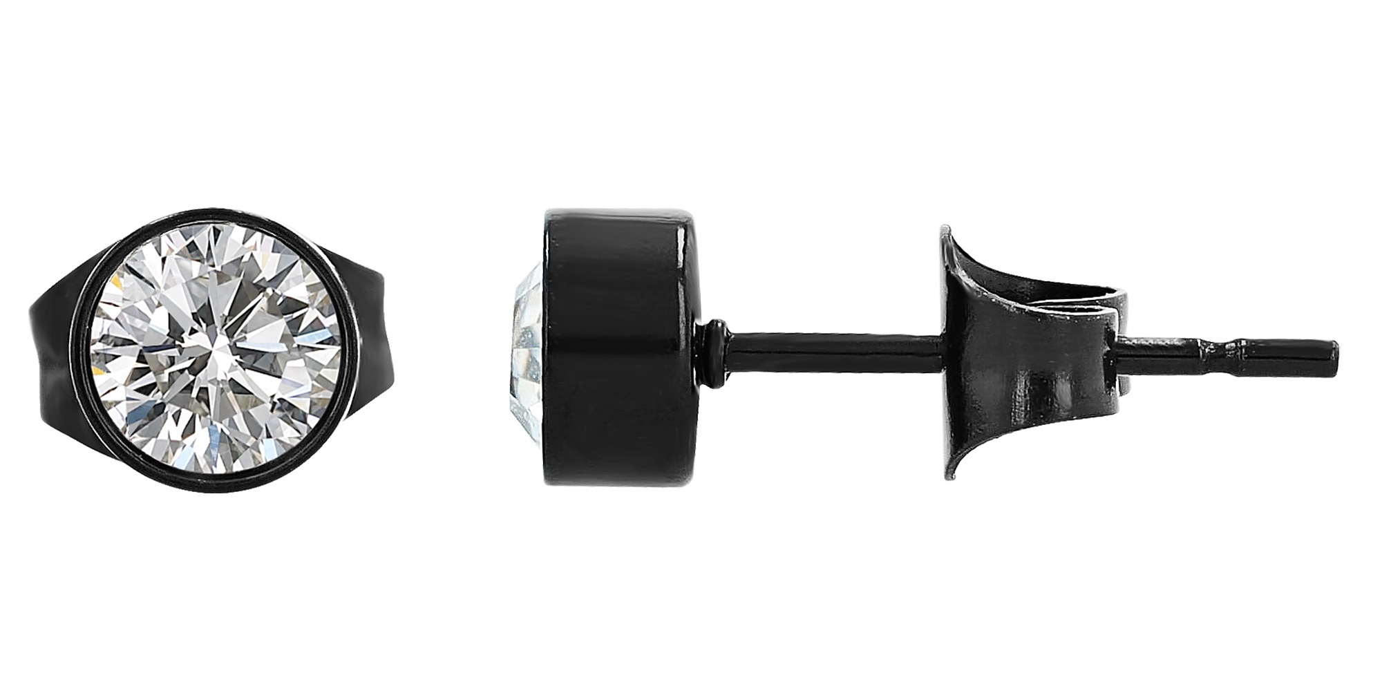 Adelia´s Paar Ohrhänger »Unisex Ohrringe – Ohrstecker aus Edelstahl mit Strass Steinchen« Perfekt als Geschenk für besondere Menschen