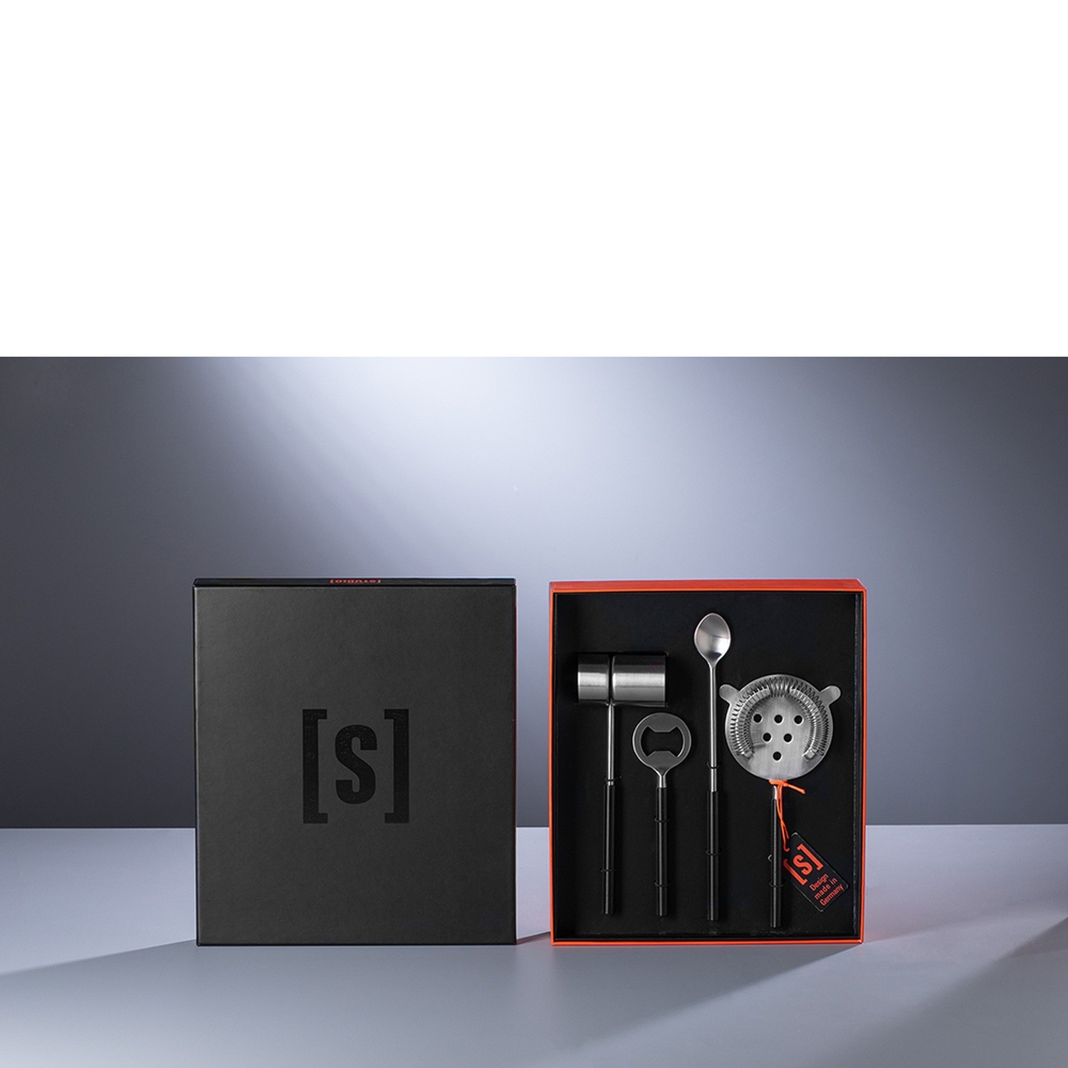 FINK STUDIO Cocktail-Set »ALL IN ONE« bestehend aus Sieb, Rührlöffel, Flaschenöffner, Barmaß
