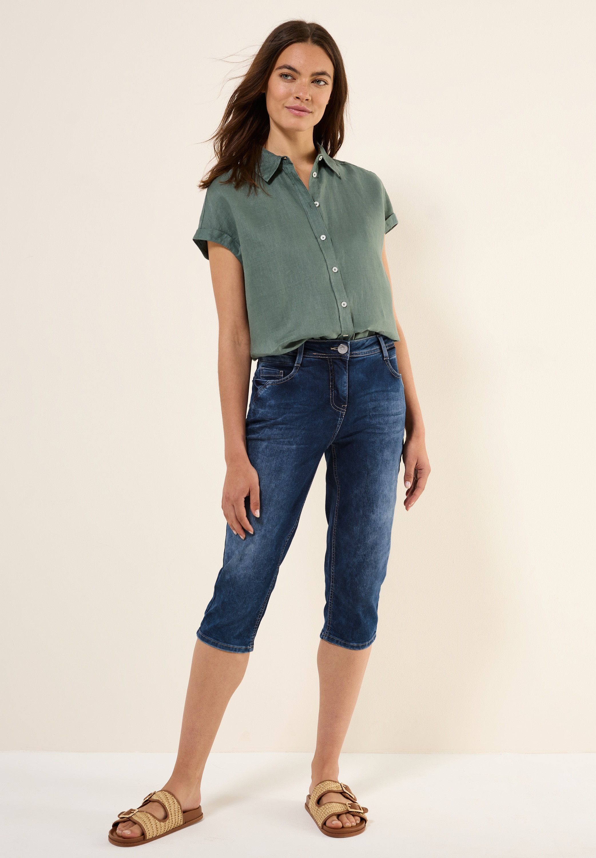 Cecil Slim-fit-Jeans, High Waist