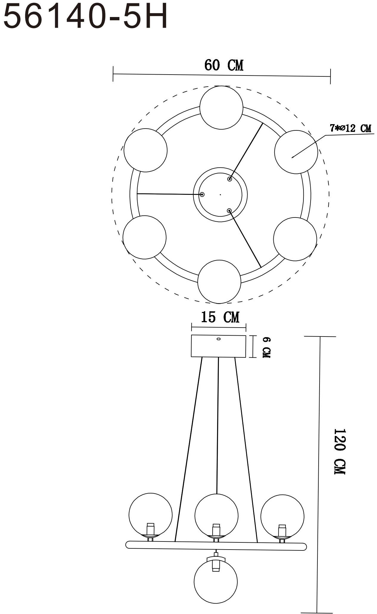 GLOBO LIGHTING Hängeleuchte »RIHA«, Leuchtmittel G9 | Leuchtmittel wechselbar, Hängelampe/Pendelleuchte/Esszimmer/Wohnzimmer/Esstisch