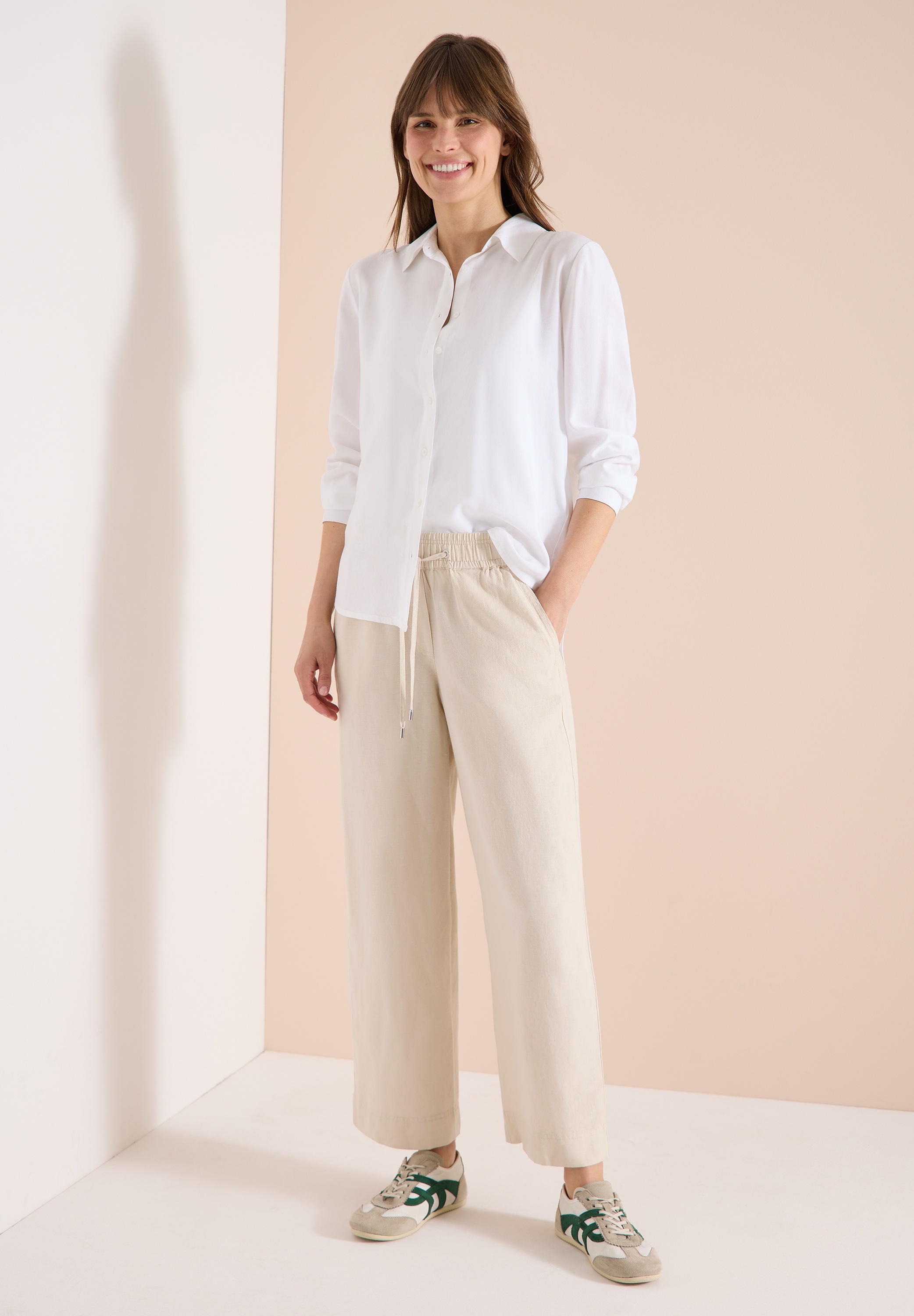 Cecil Neele Women's Trousers Beige M 2